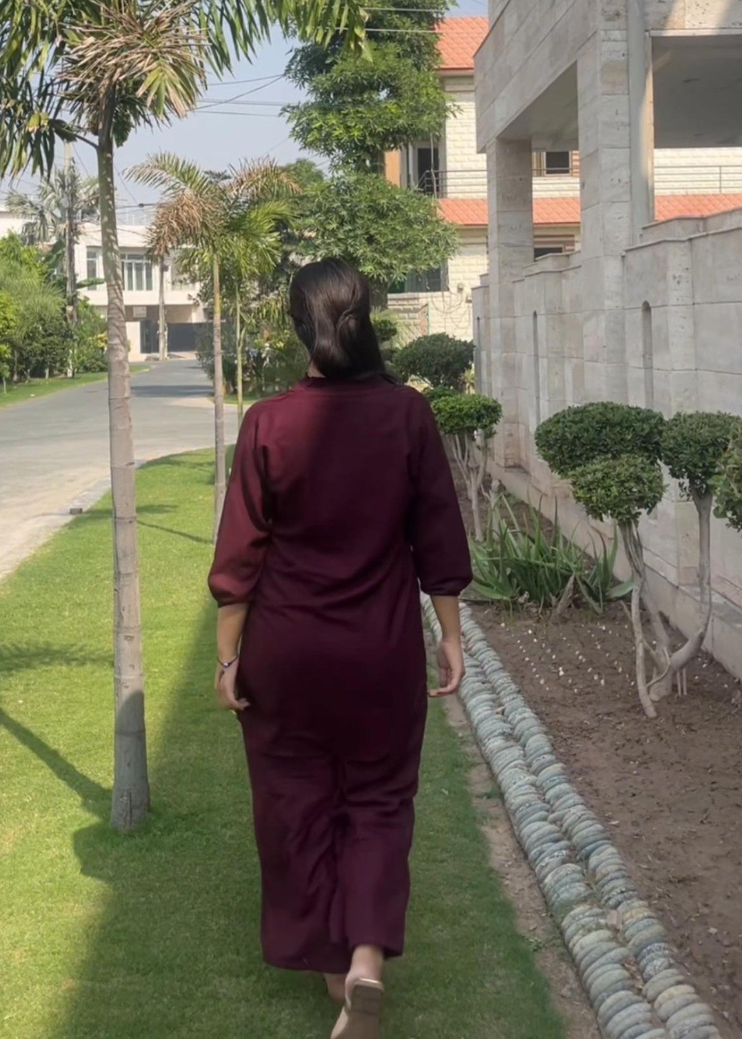 Preetpret Amel Maroon Solid Women 2pcs