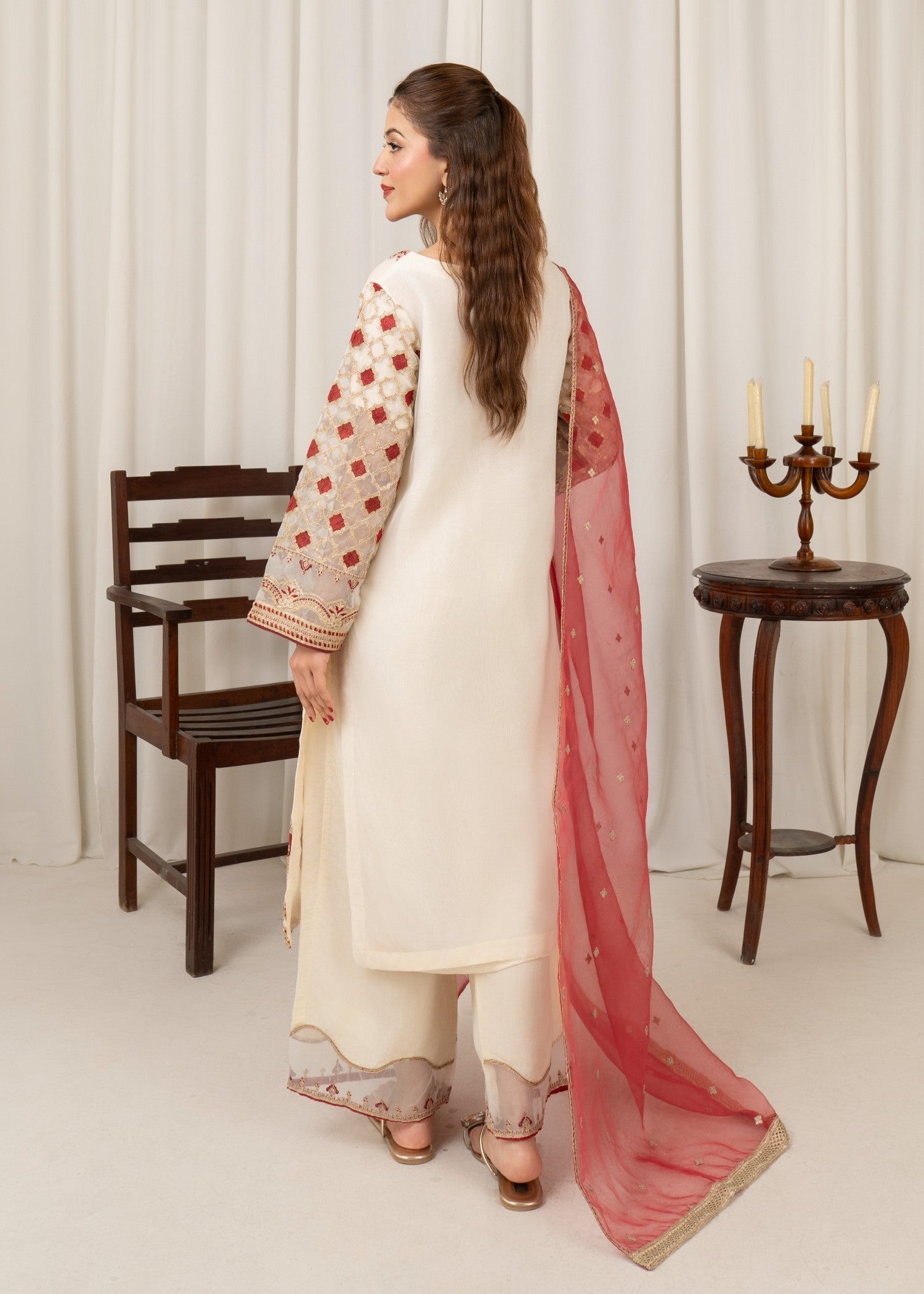 Zaren 4159 ORG O.WHT Women 3pcs