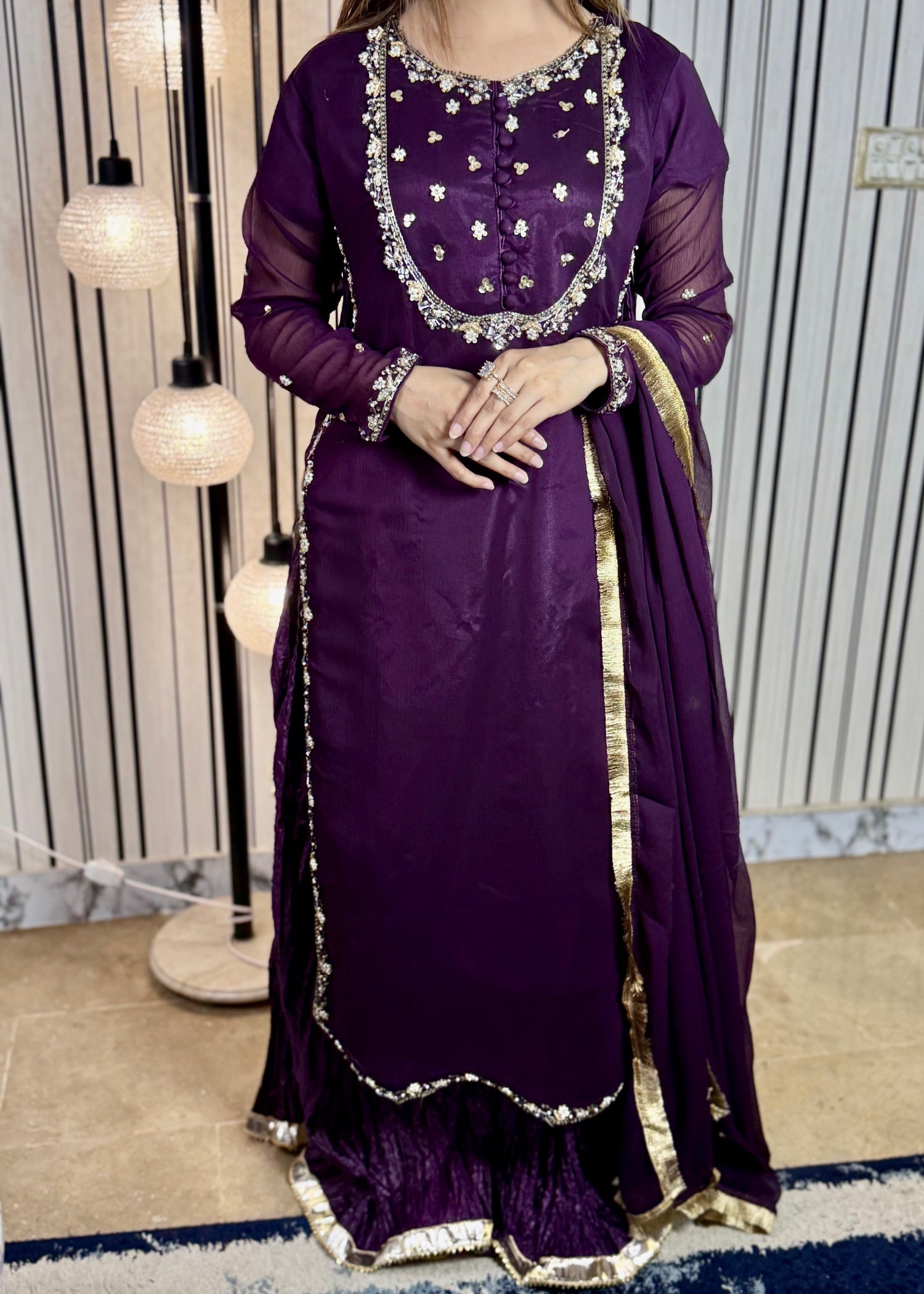 Suits By Sadia Purple crush Women 3pcs