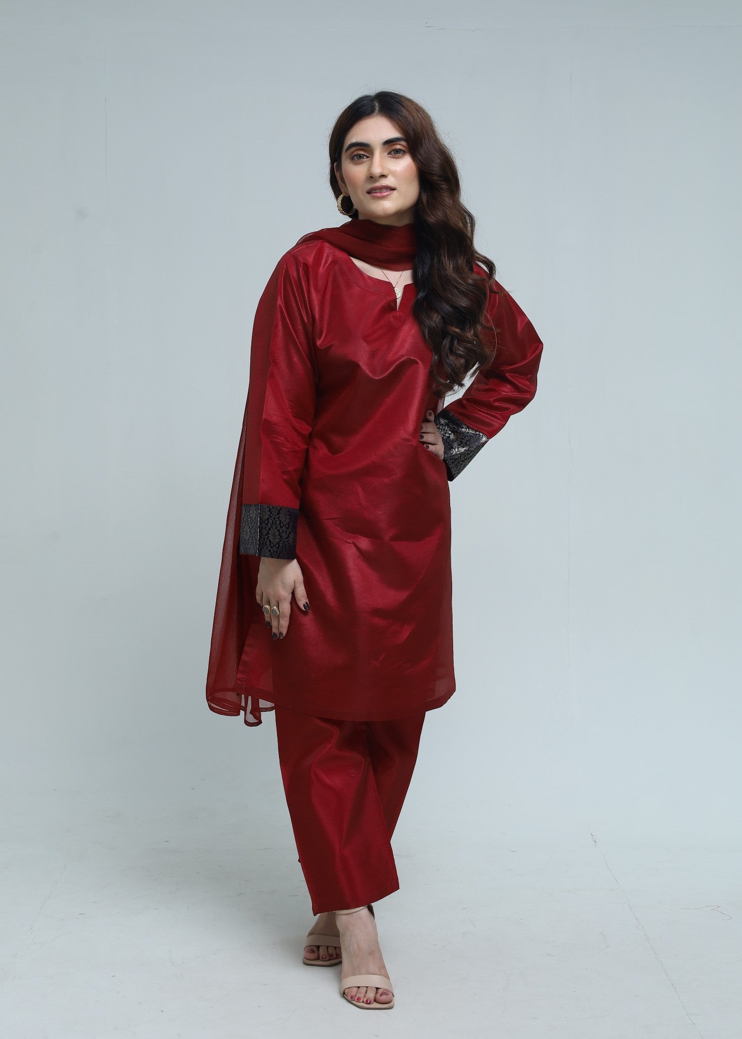 Zamnah Ruby Elegance Women 3pcs