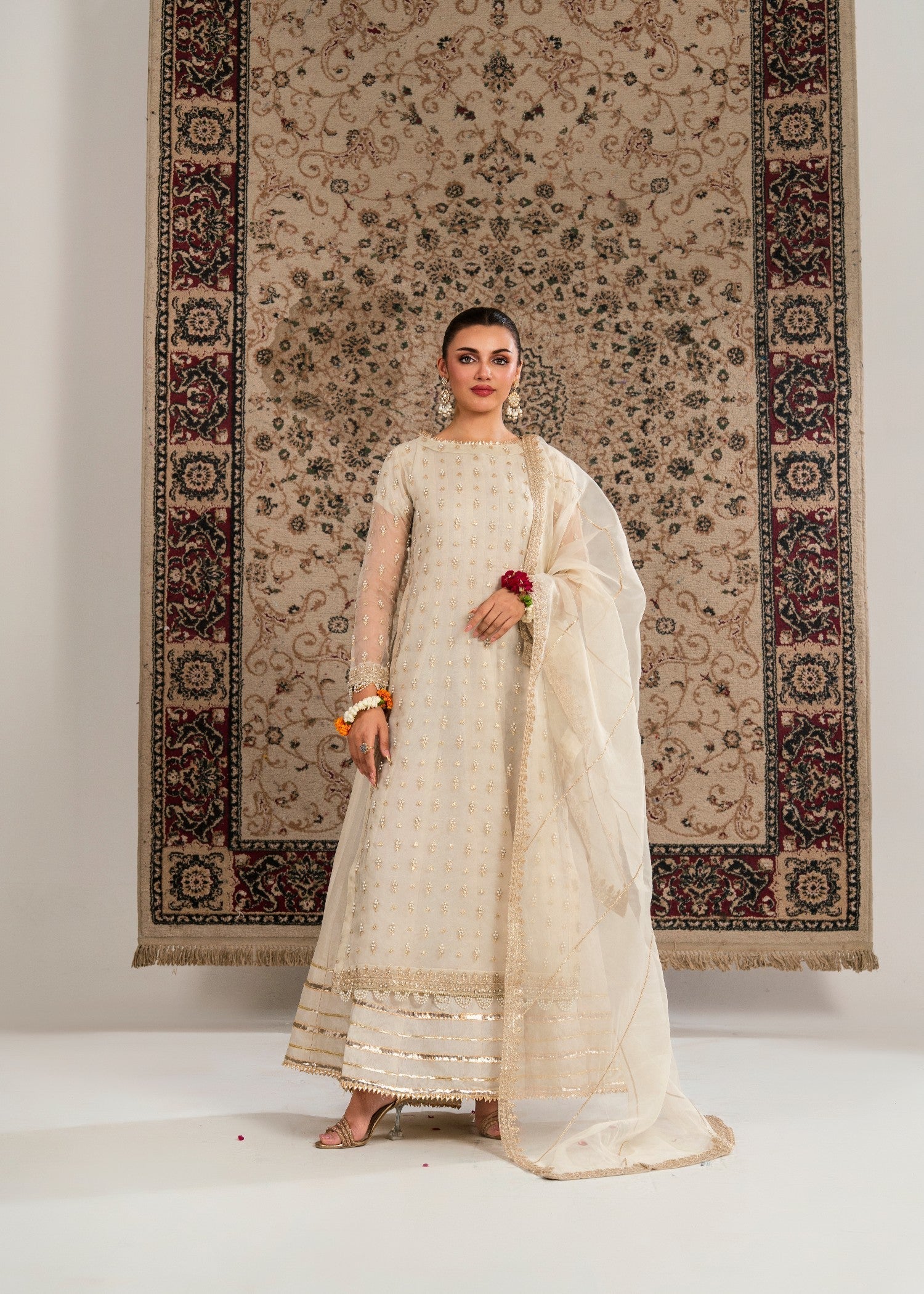 Maira Fashion Ivory Pishwas Women 4pcs