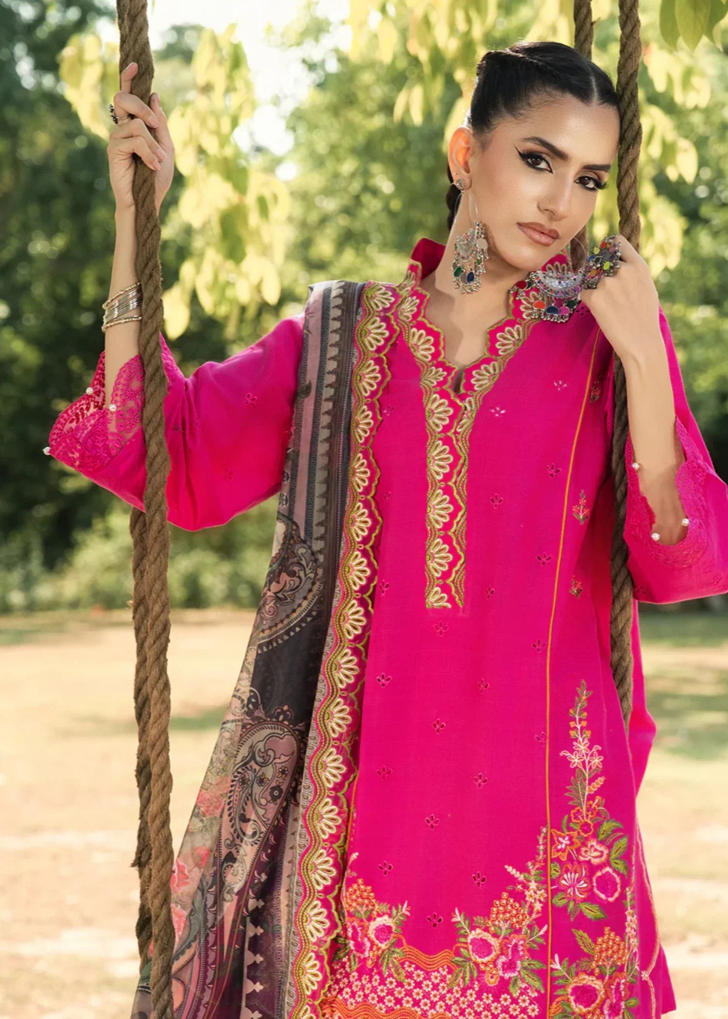 Hemstitch Blush Petal Women 3pcs