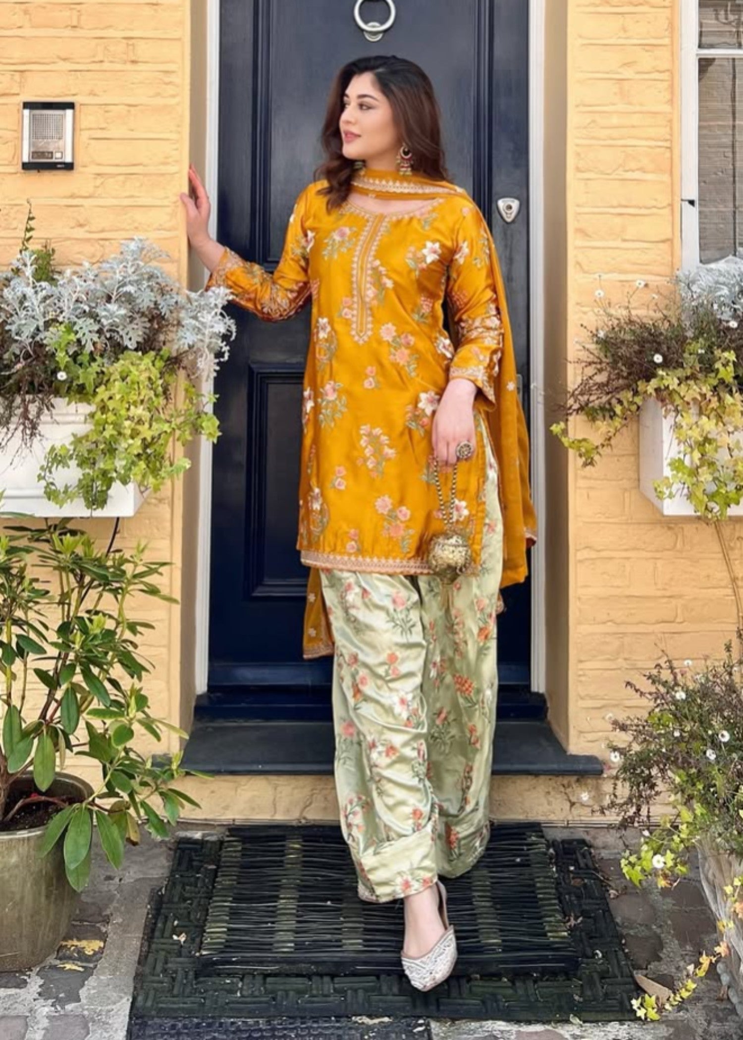 Rangoon Clothing Saanjh Mustard Women 3pcs