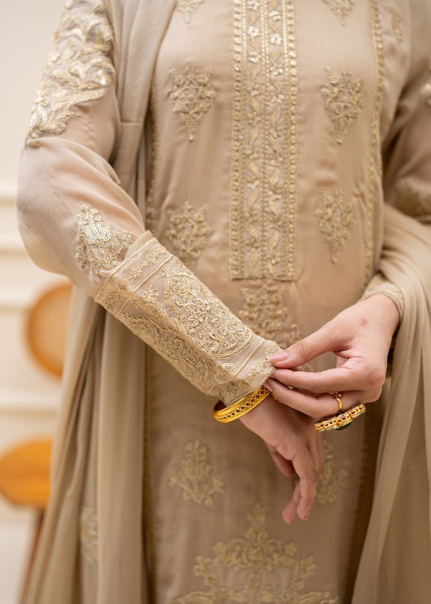 Alyssa BEIGE LADIES SUIT ALL301 Women 3pcs