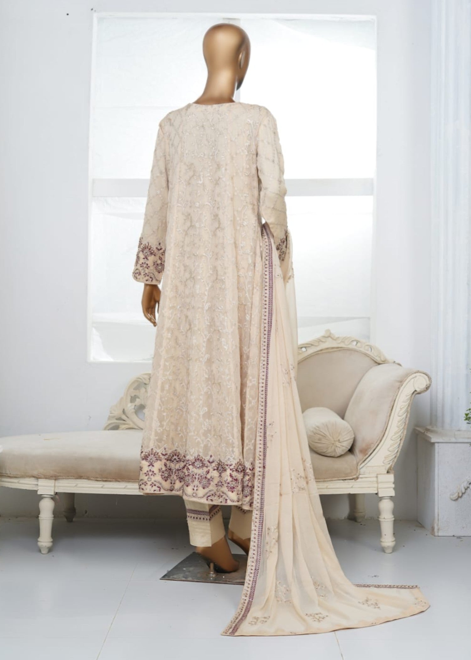 Ahmed Creations kinza Beige Brown Women 3pcs