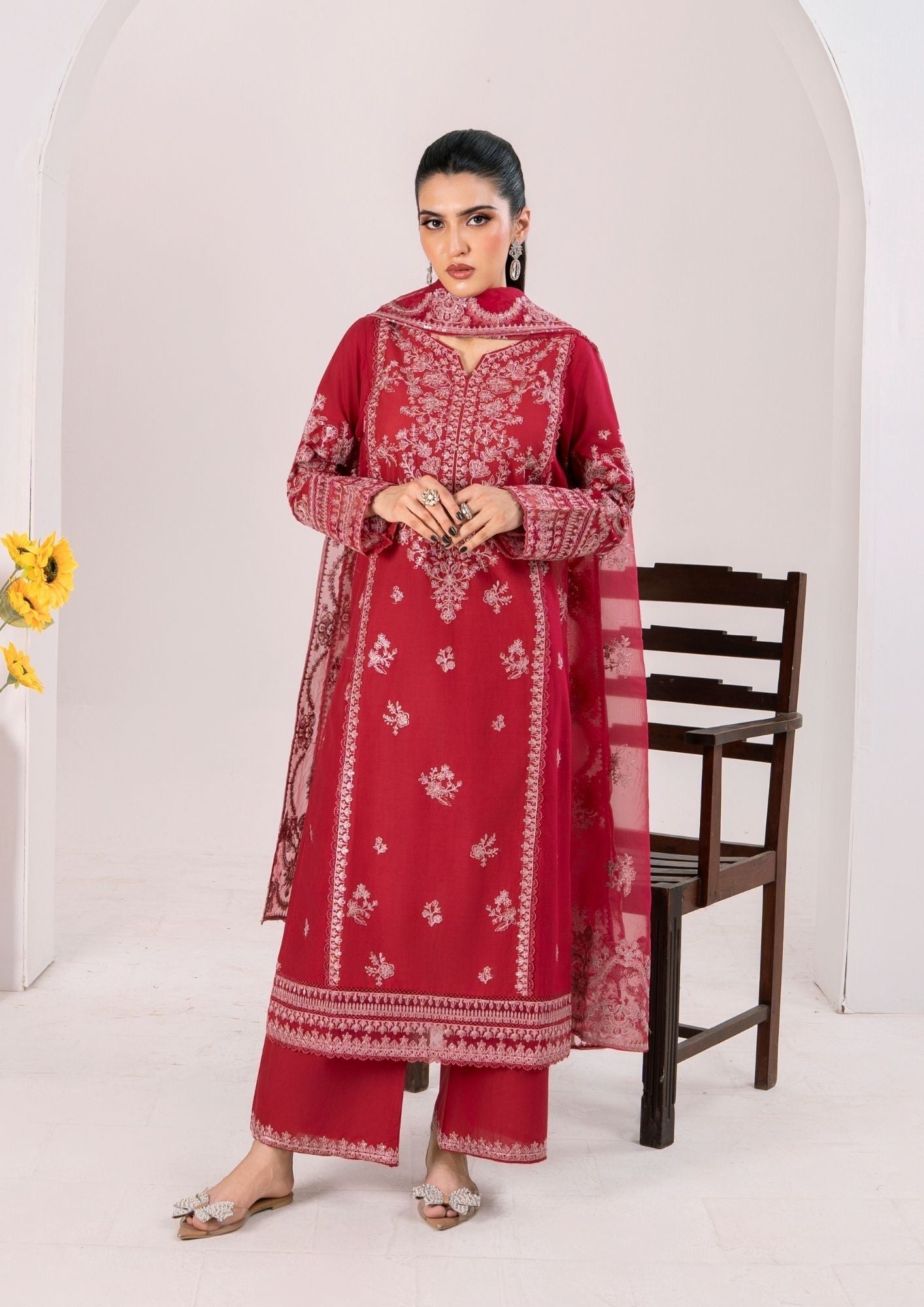 Alfatah Pret Embroidered Lawn ZAUQ S25 0002 Women 3pcs