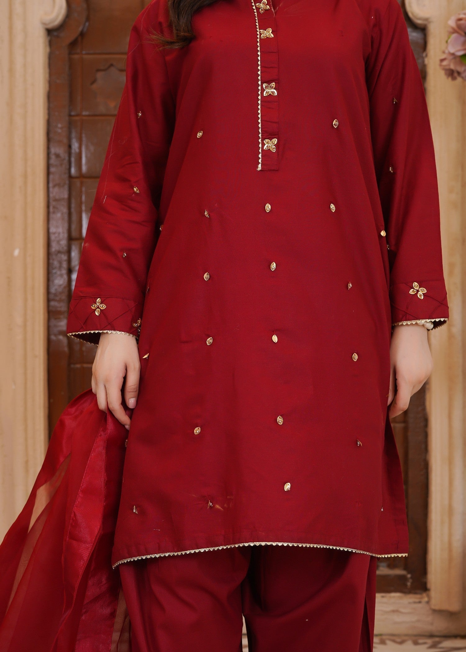 Waniya Awais WAF D12 (Farshi Shalwar) Women 3pcs