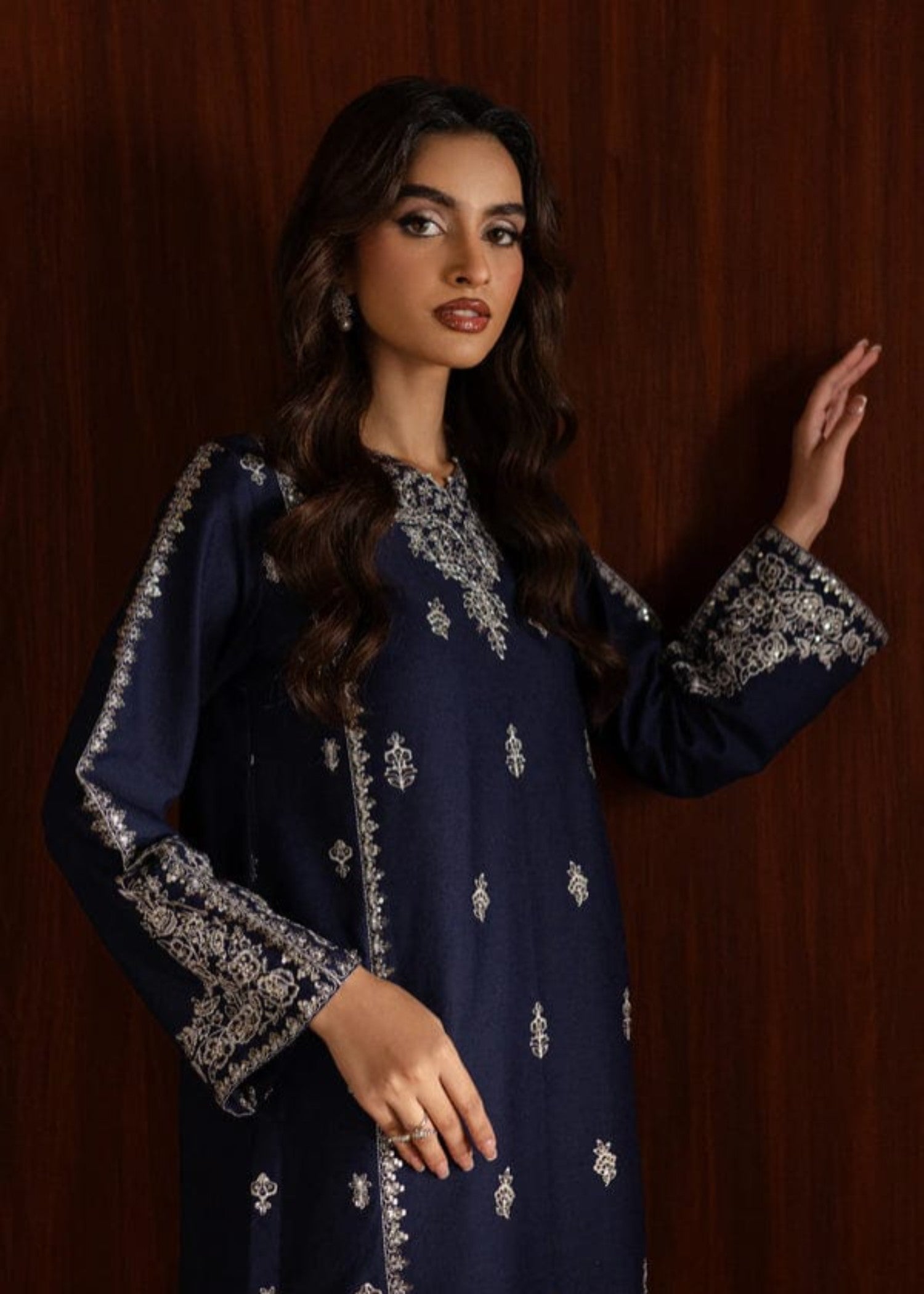 Shehroz Fashion DEEP SAPPHIRE LAWN EMBROIDERY SUIT Women 2pcs