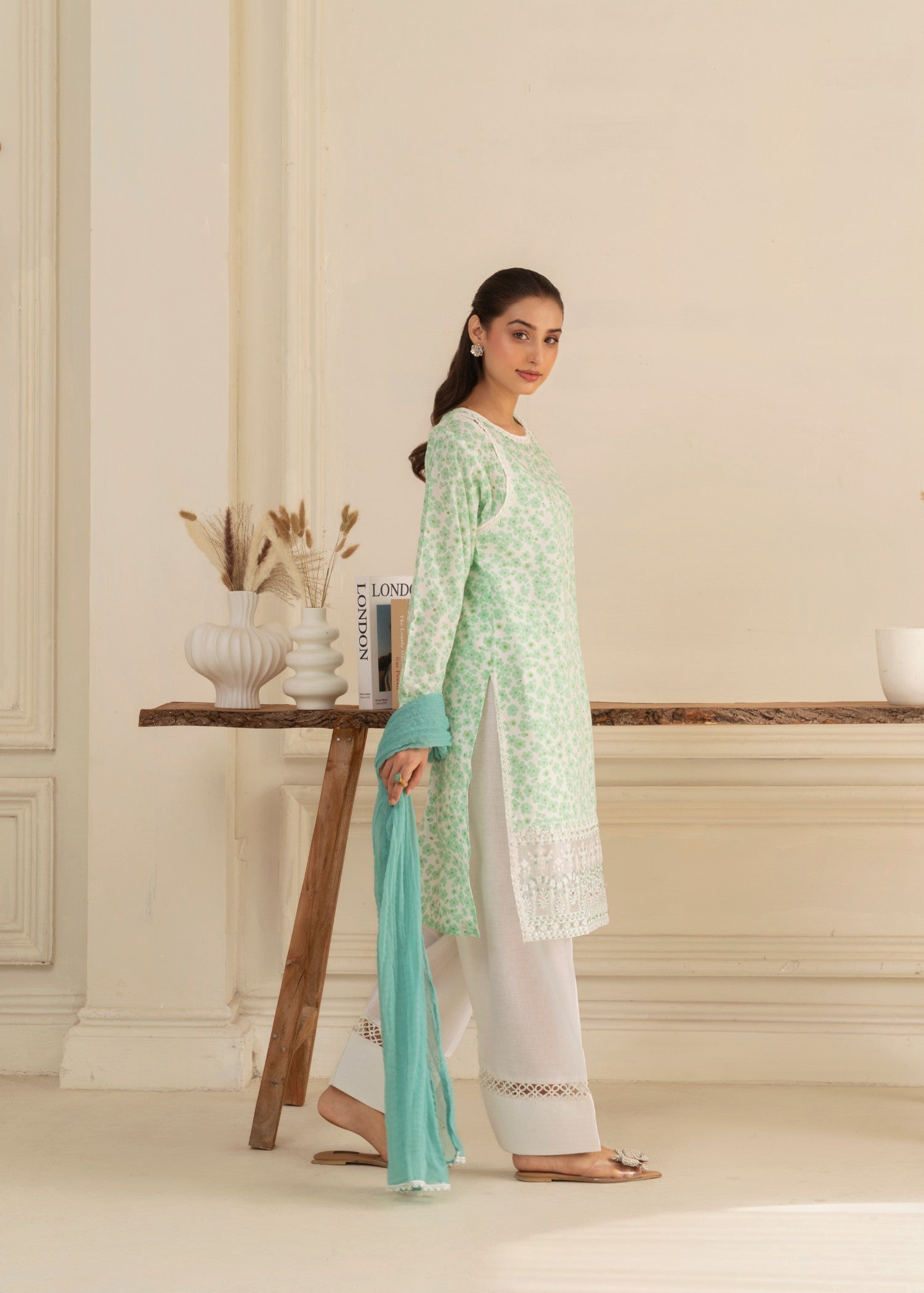 Pehnawa Basics AQUA WHITE Women 3pcs