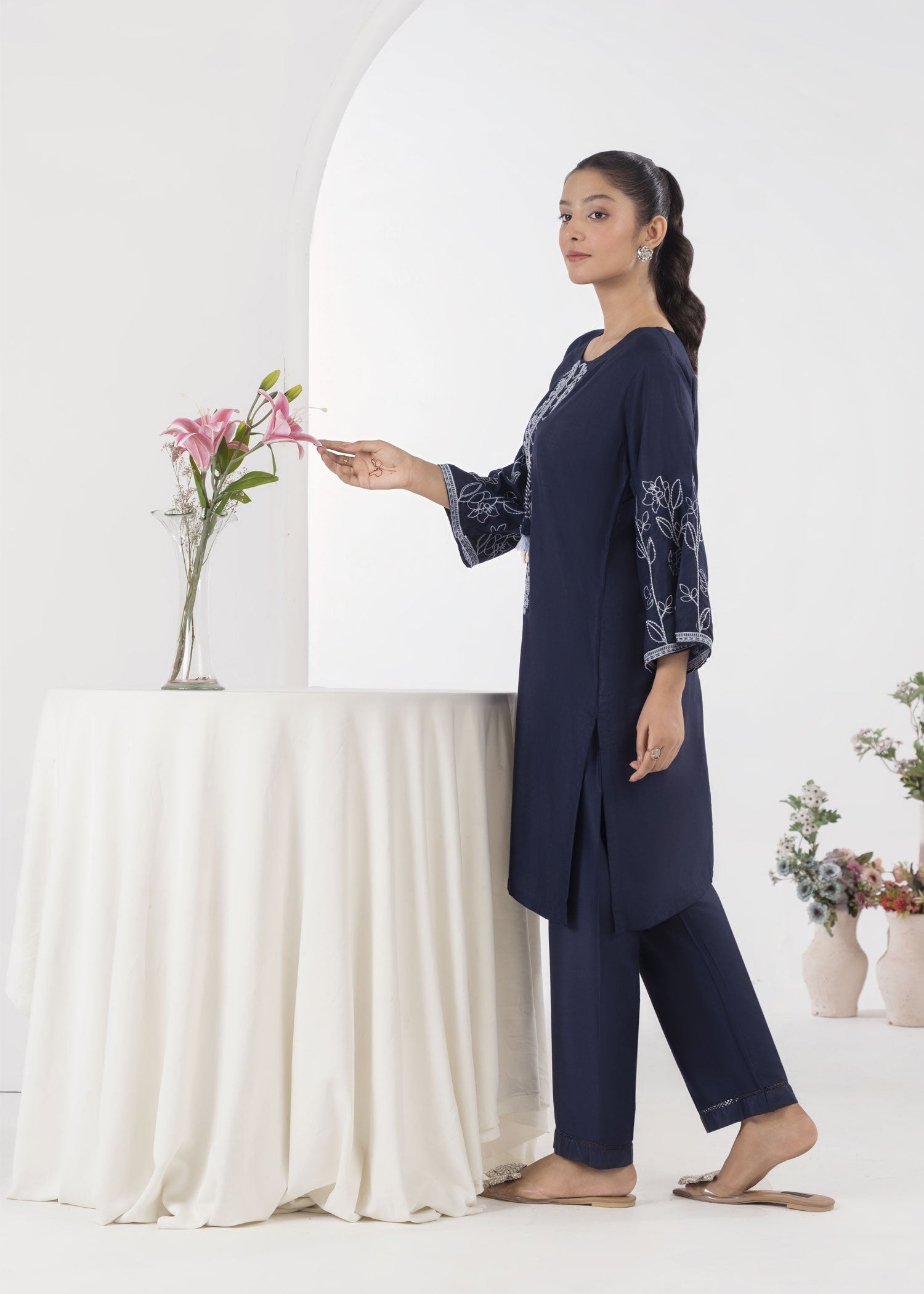 Stylish Collection EMBELLISH BLUE Women 2pcs