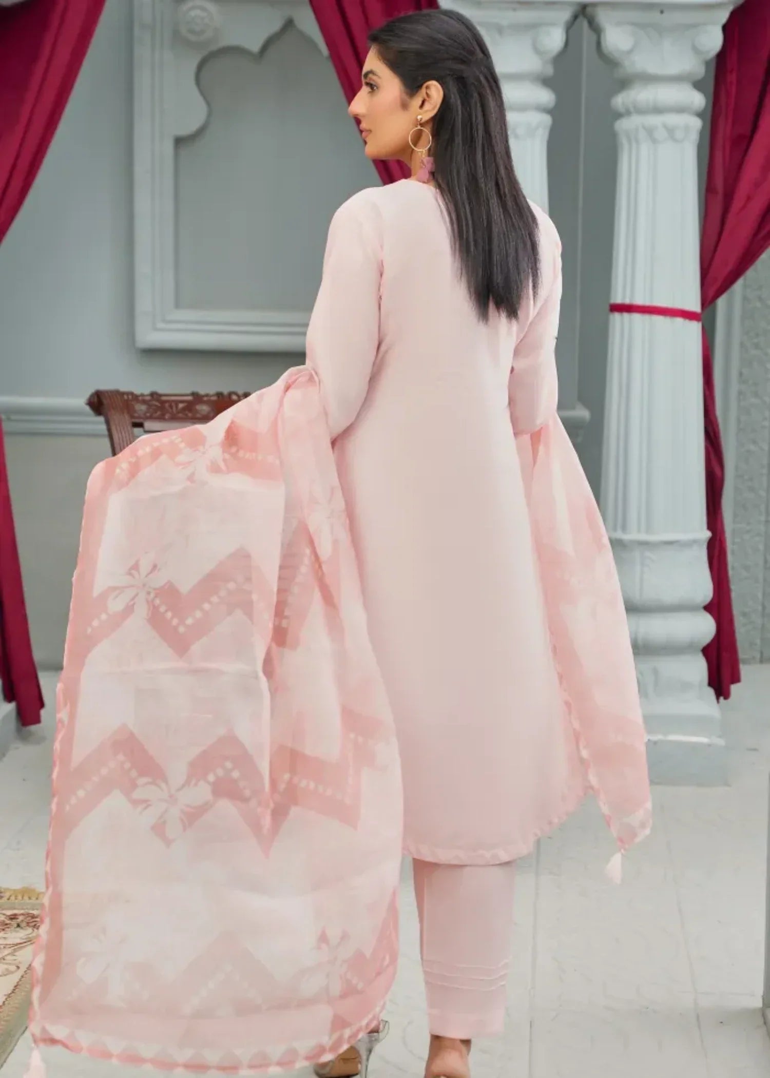 Designer Rack luxury peachy pink Women 3pcs