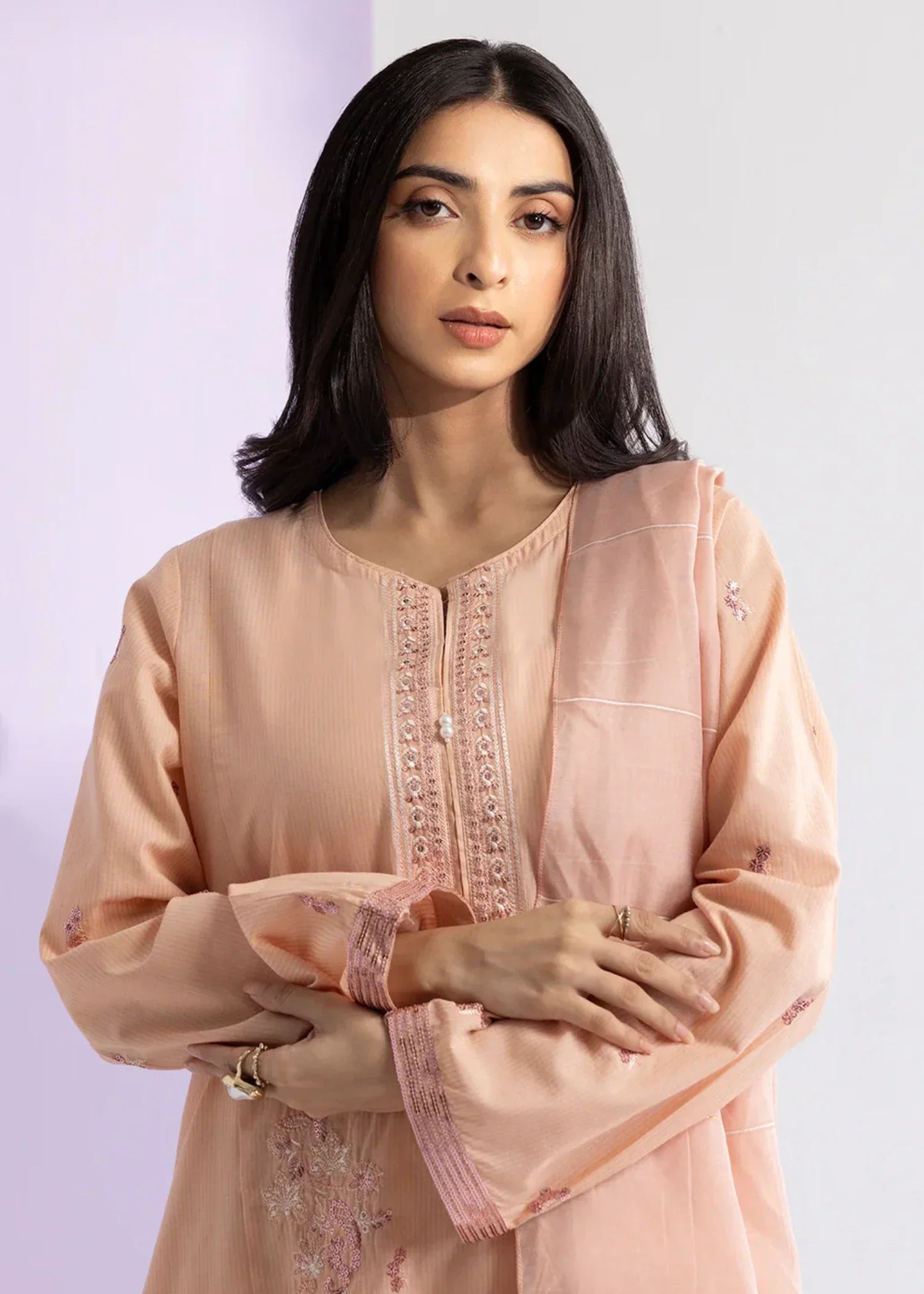 Zellbury WPS2531790 Peach Pink Women 3pcs