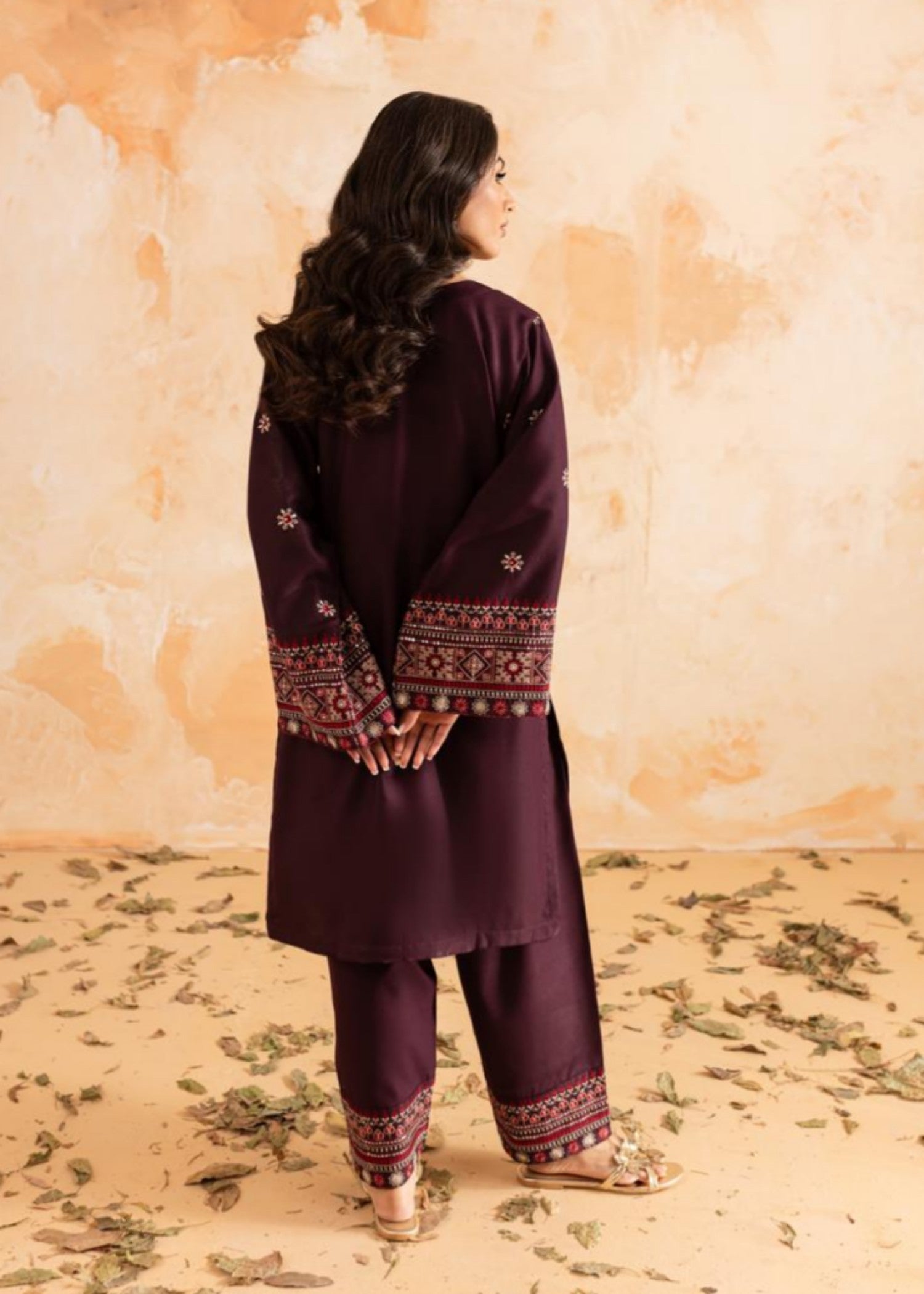 Afsarah Ruby Luxury Embroidered Stitched Dress Women 2pcs