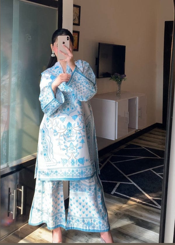 Shanghai Preet "Azure Elegance Lawn Set" Women 2pcs