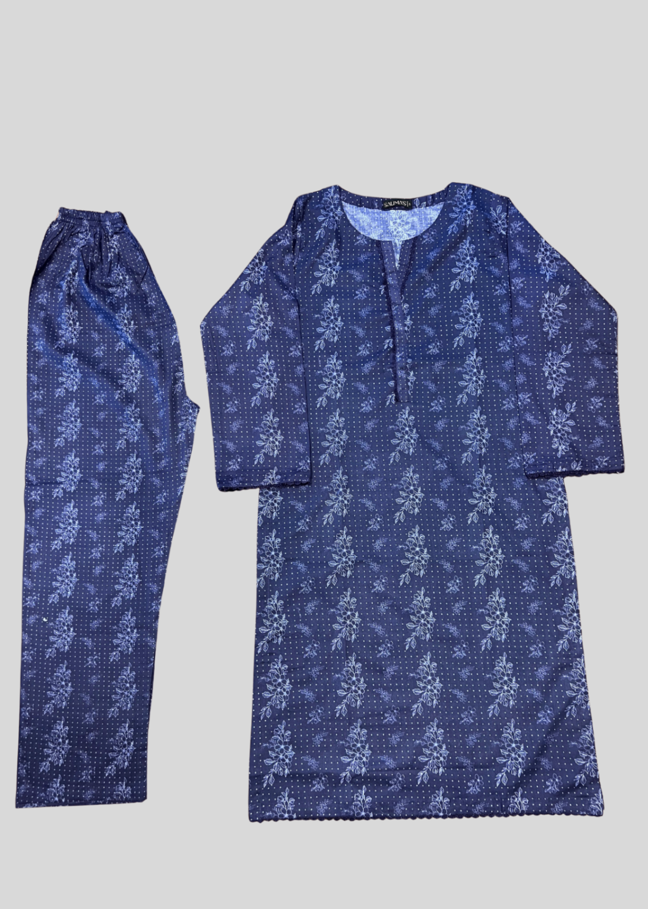 Salimas Lawn Stitched Suit – Midnight Petal Grace Women 2pcs