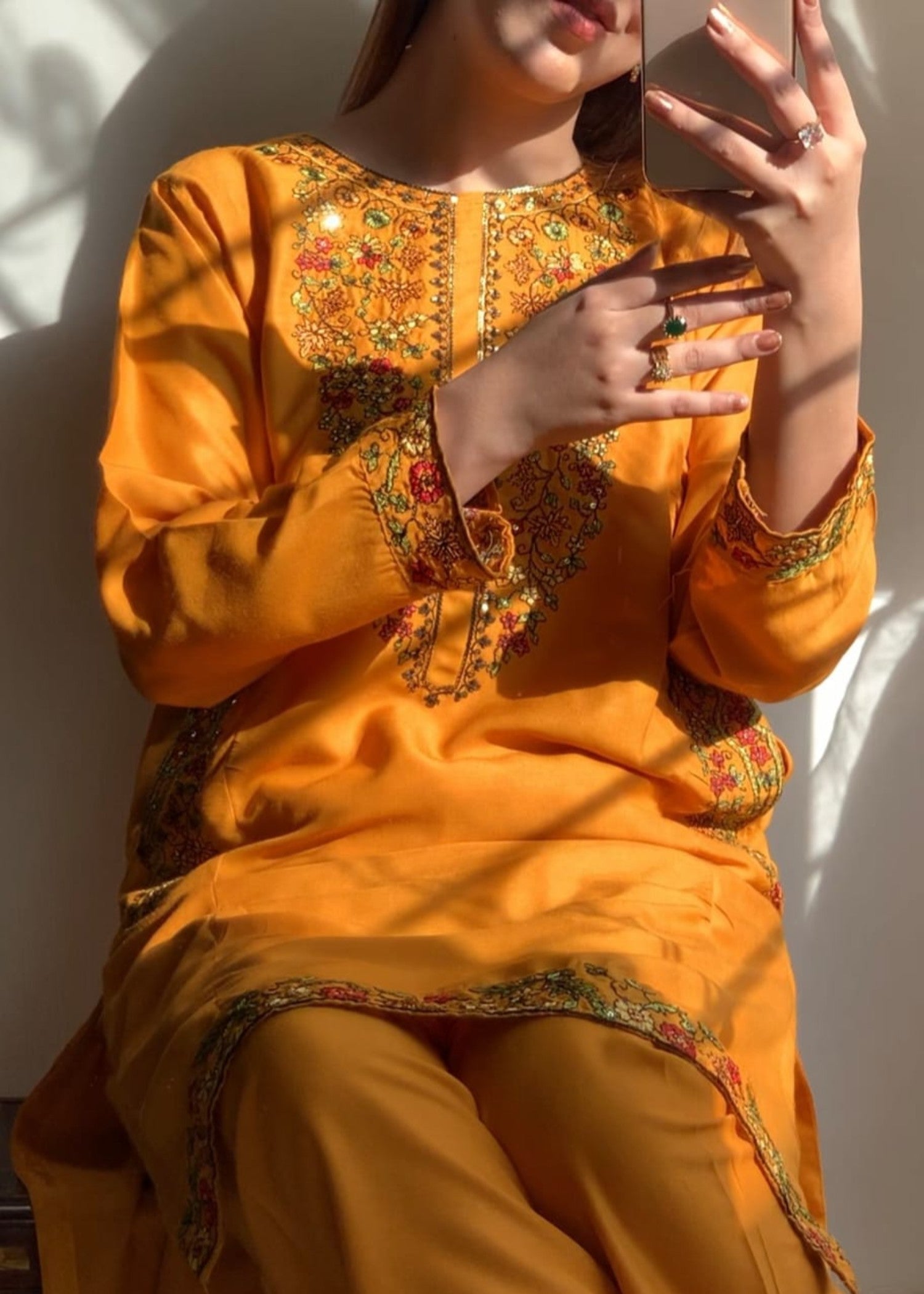 Tawakal Closet MUSTARD SEQUENCE Women 2pcs