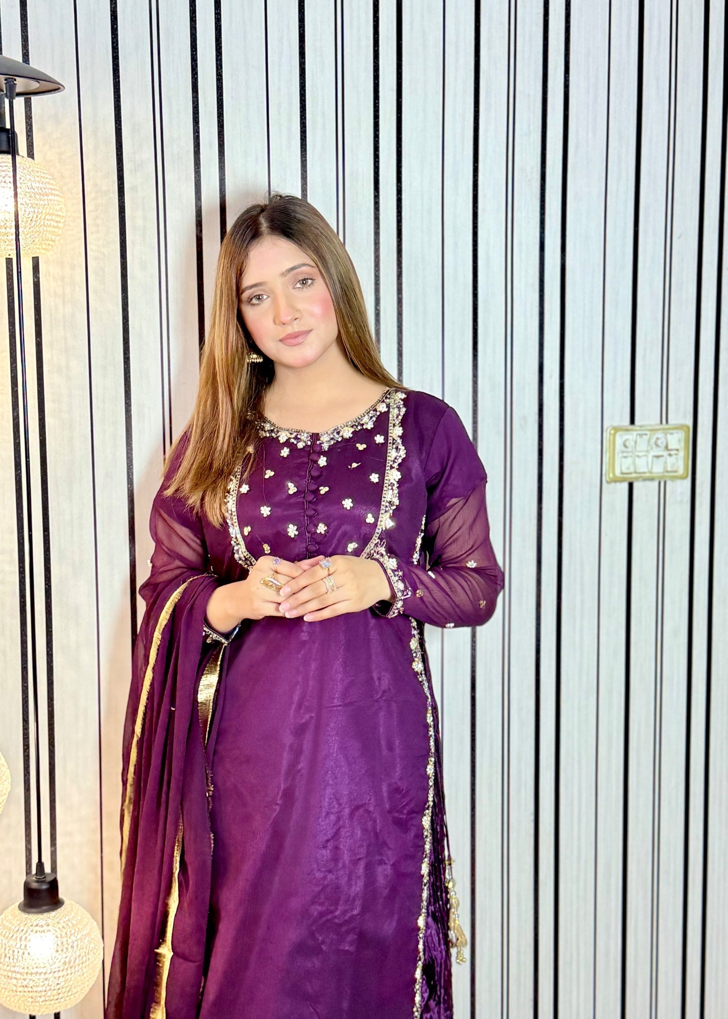 Suits By Sadia Purple crush Women 3pcs