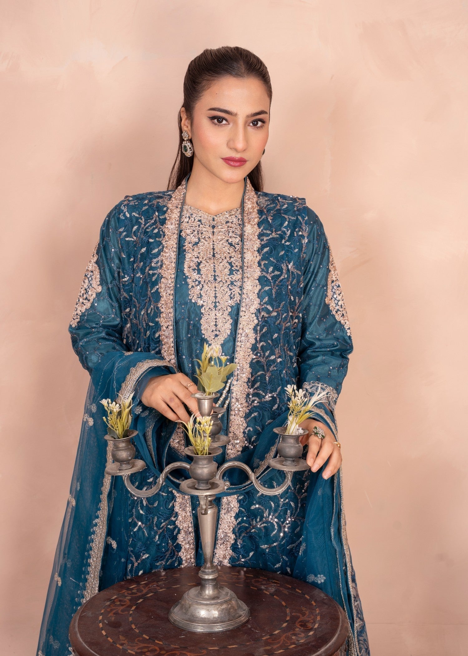 Four Season Boutique MALA GOWN TEAL Women 4pcs