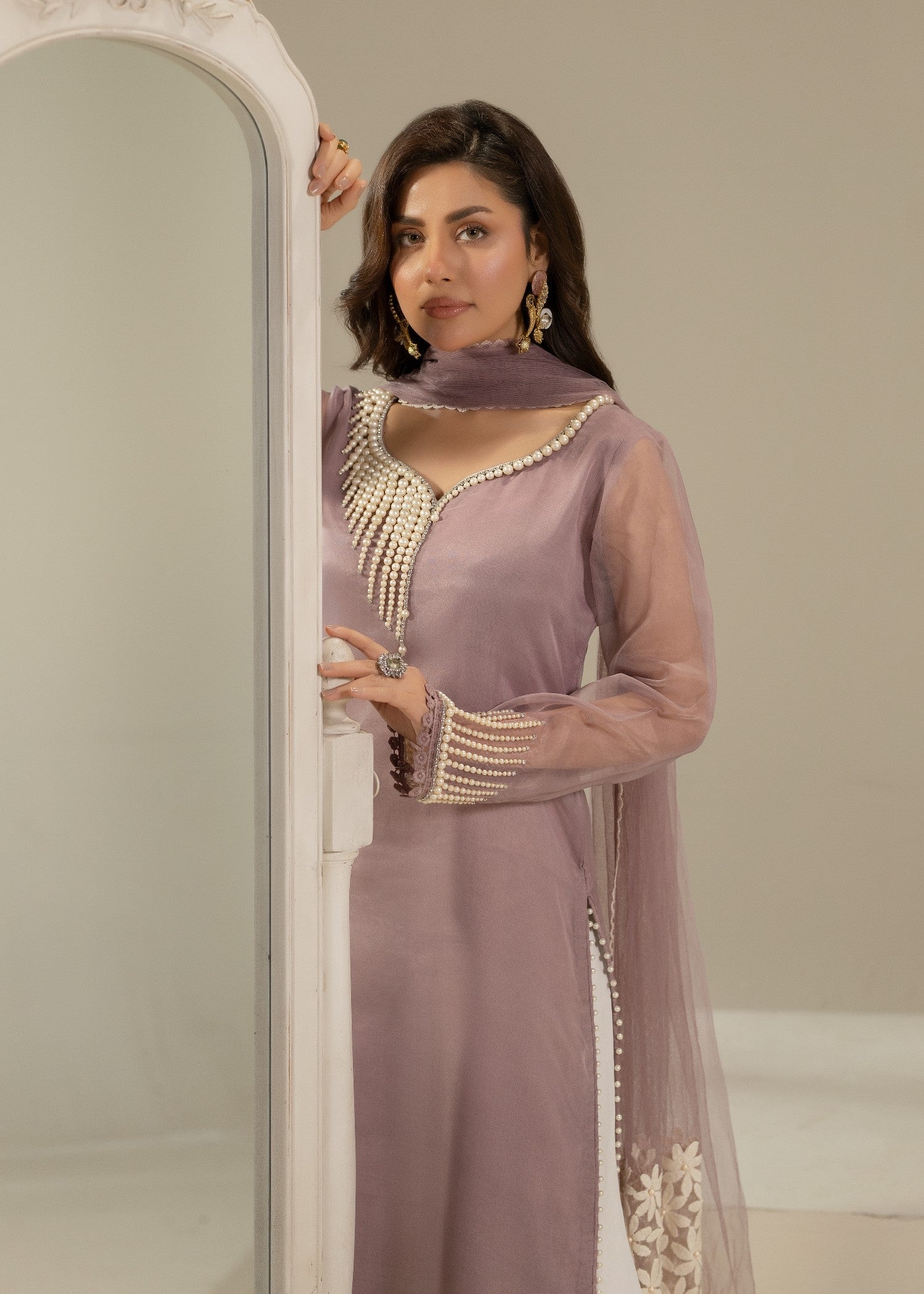 Khuda Baksh Creations Z 305 Lilac Women 4pcs