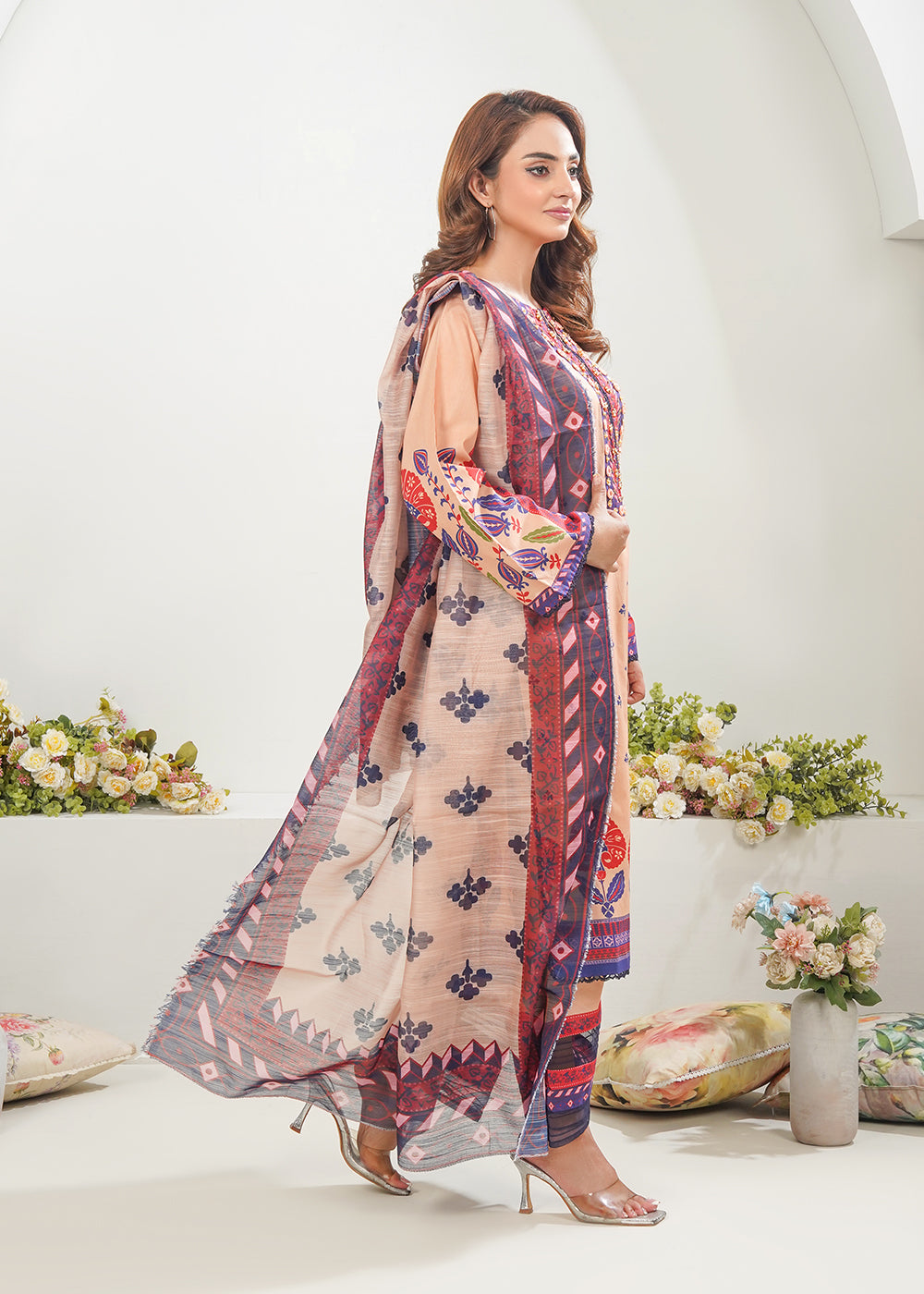 Elara Official Peach Bloom Women 3pcs