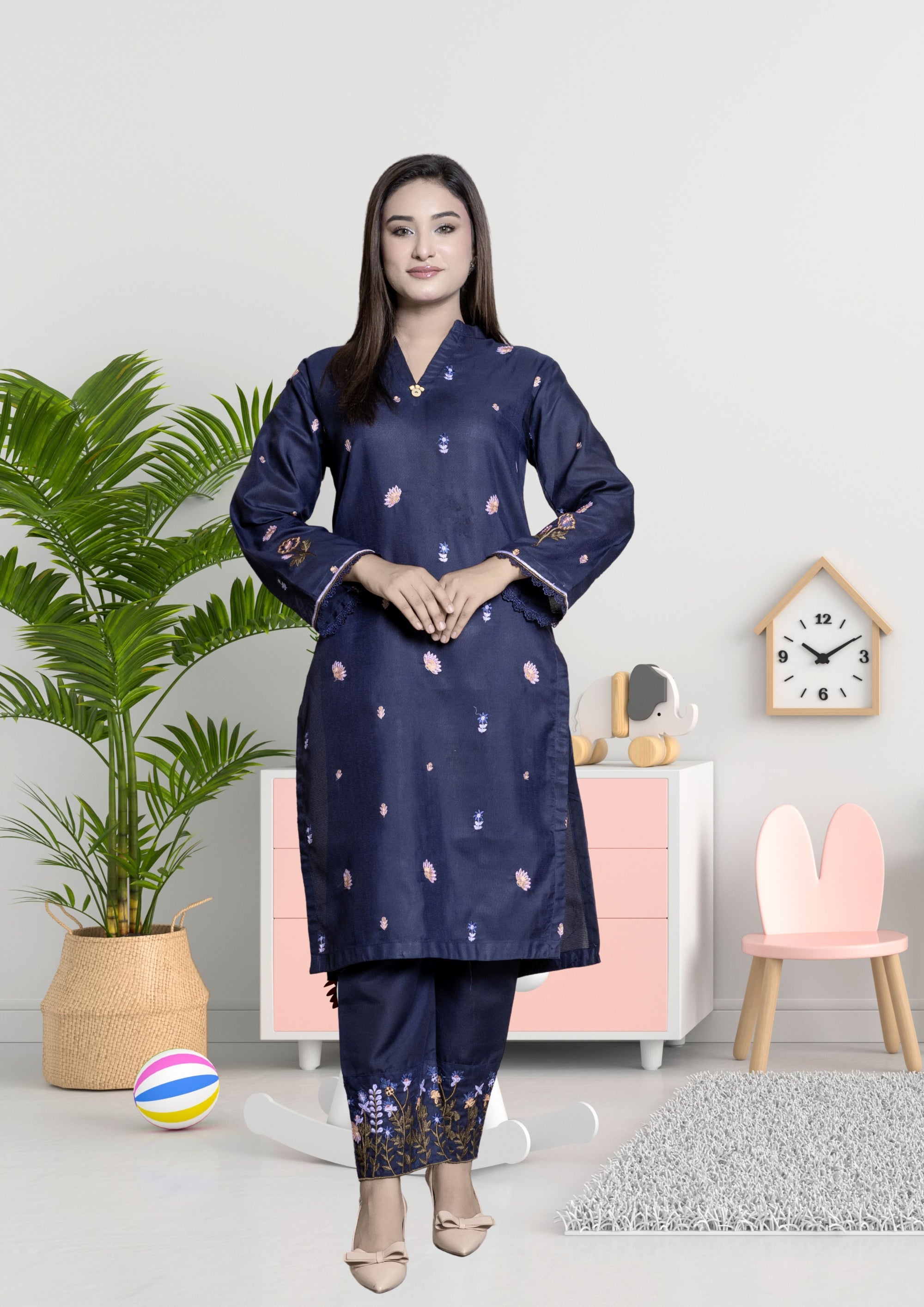 Hamna Kalim NAMAL NAVY Women 2pcs