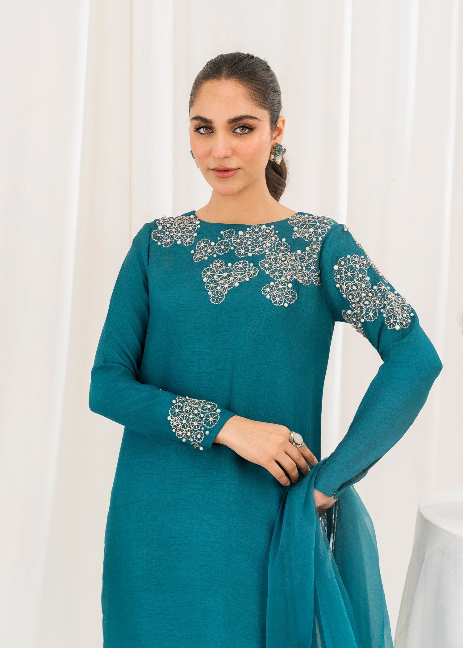 Rang-e-Haya Glimmer Core (Teal) Women 3pcs