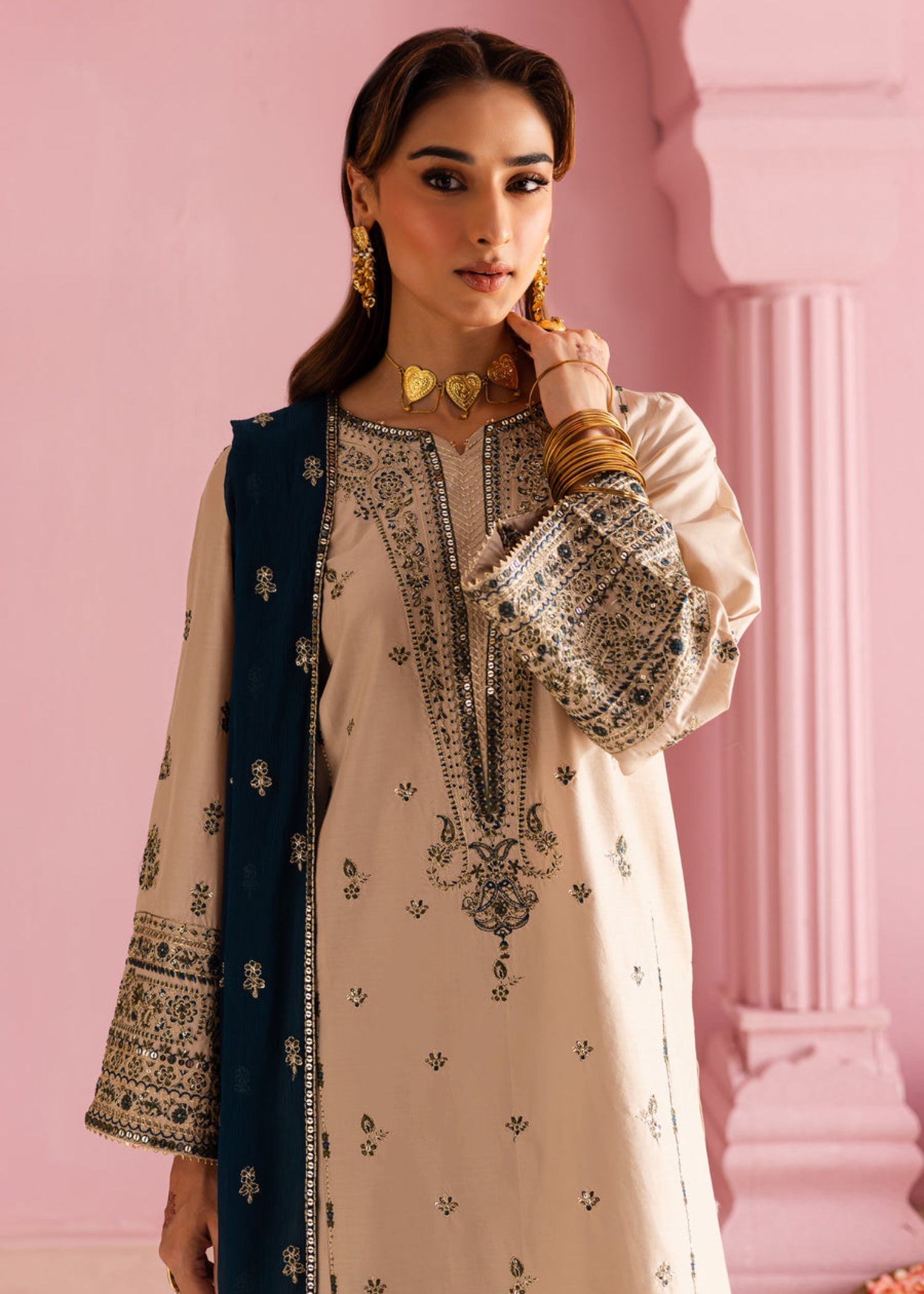 The Turkish Wear Olivia Beige Set Women 3pcs