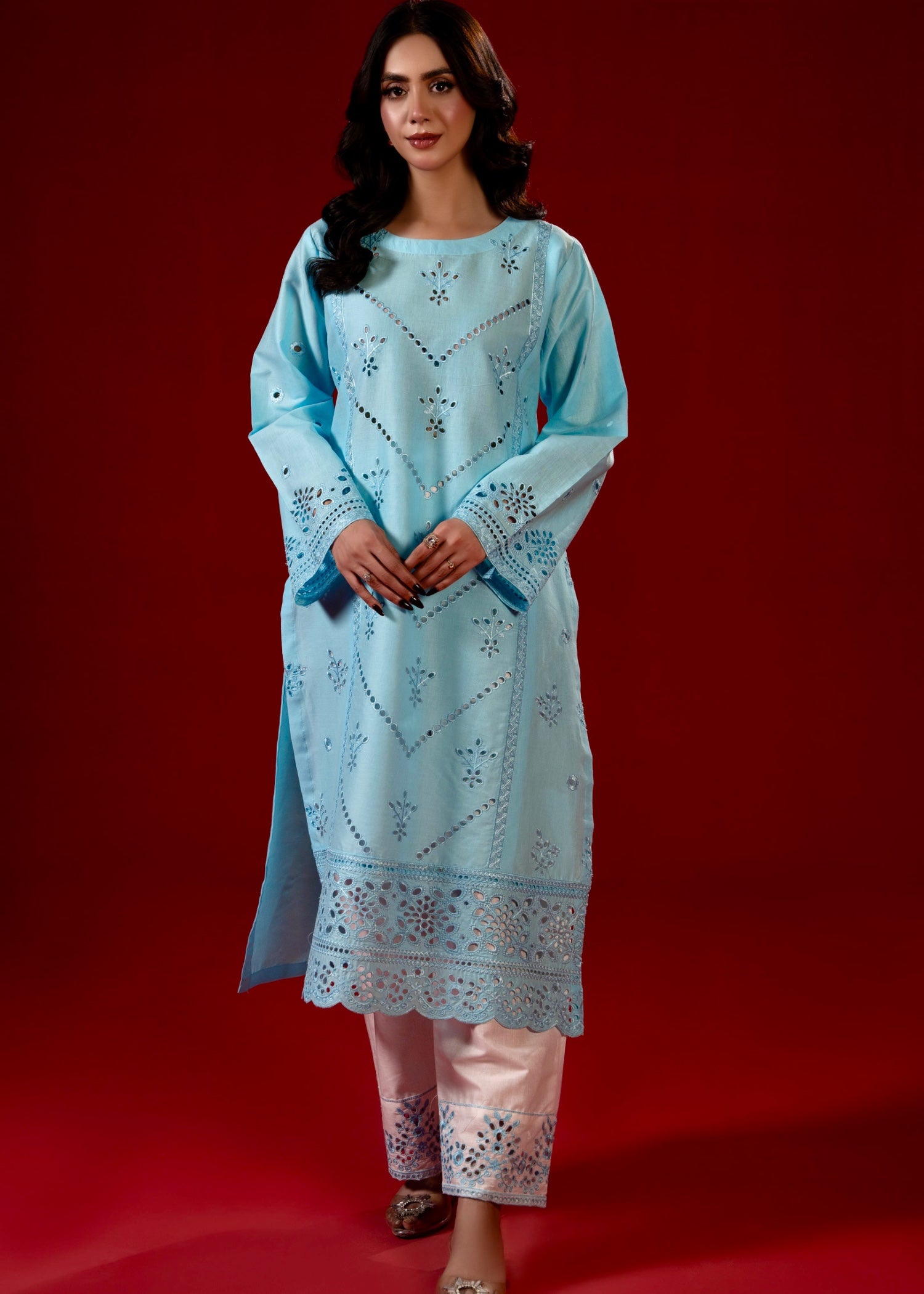 Zeenat & Zoha Sky Blue Women 2pcs