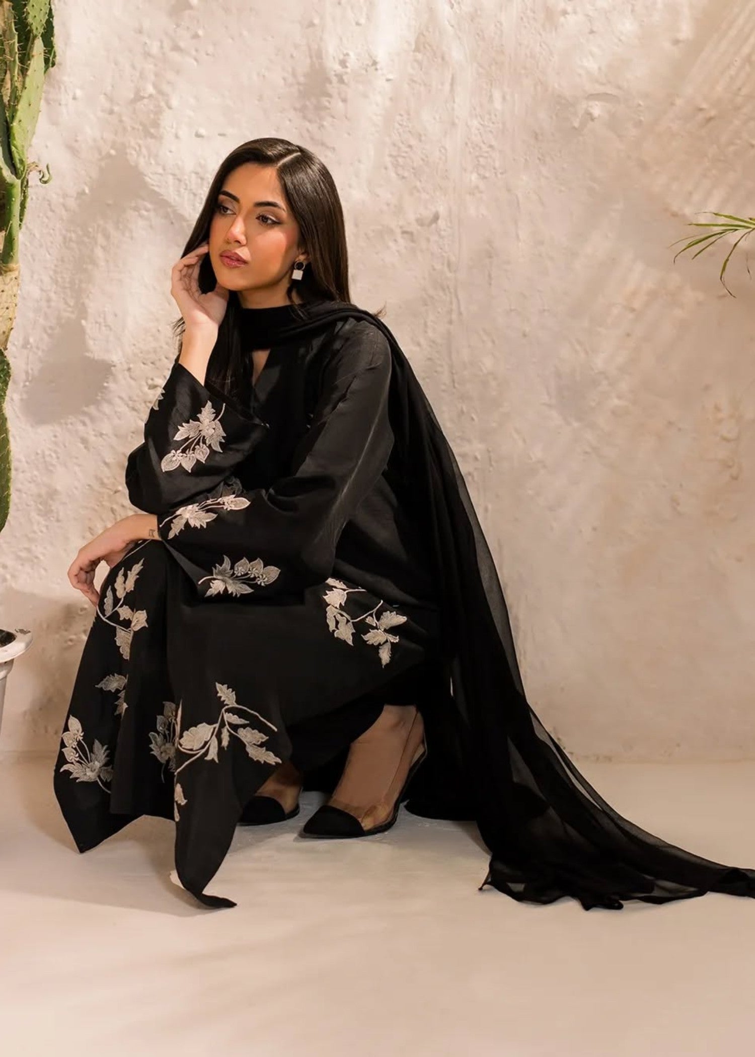 Kashqai Reeva Embroidered Black Women 3pcs