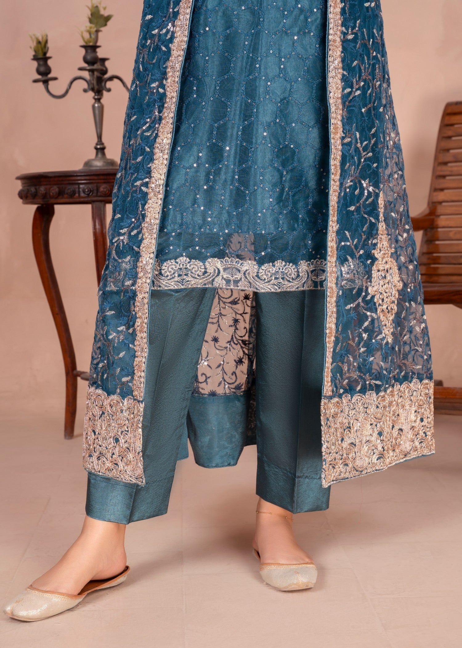 Four Season Boutique MALA GOWN TEAL Women 4pcs