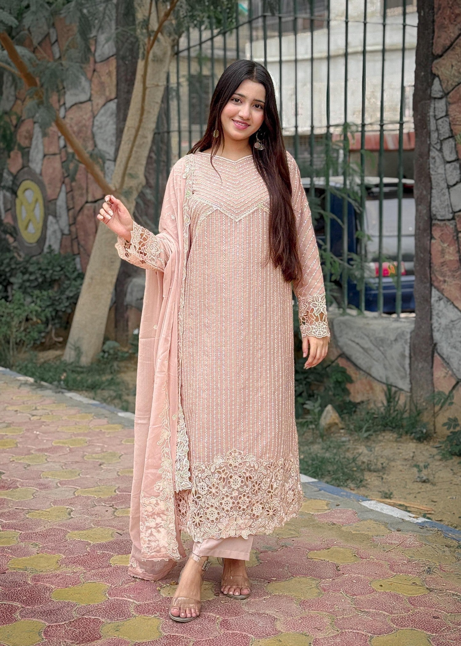 Inaaya Fashion Sunaira Pastel Pink Women 3pcs