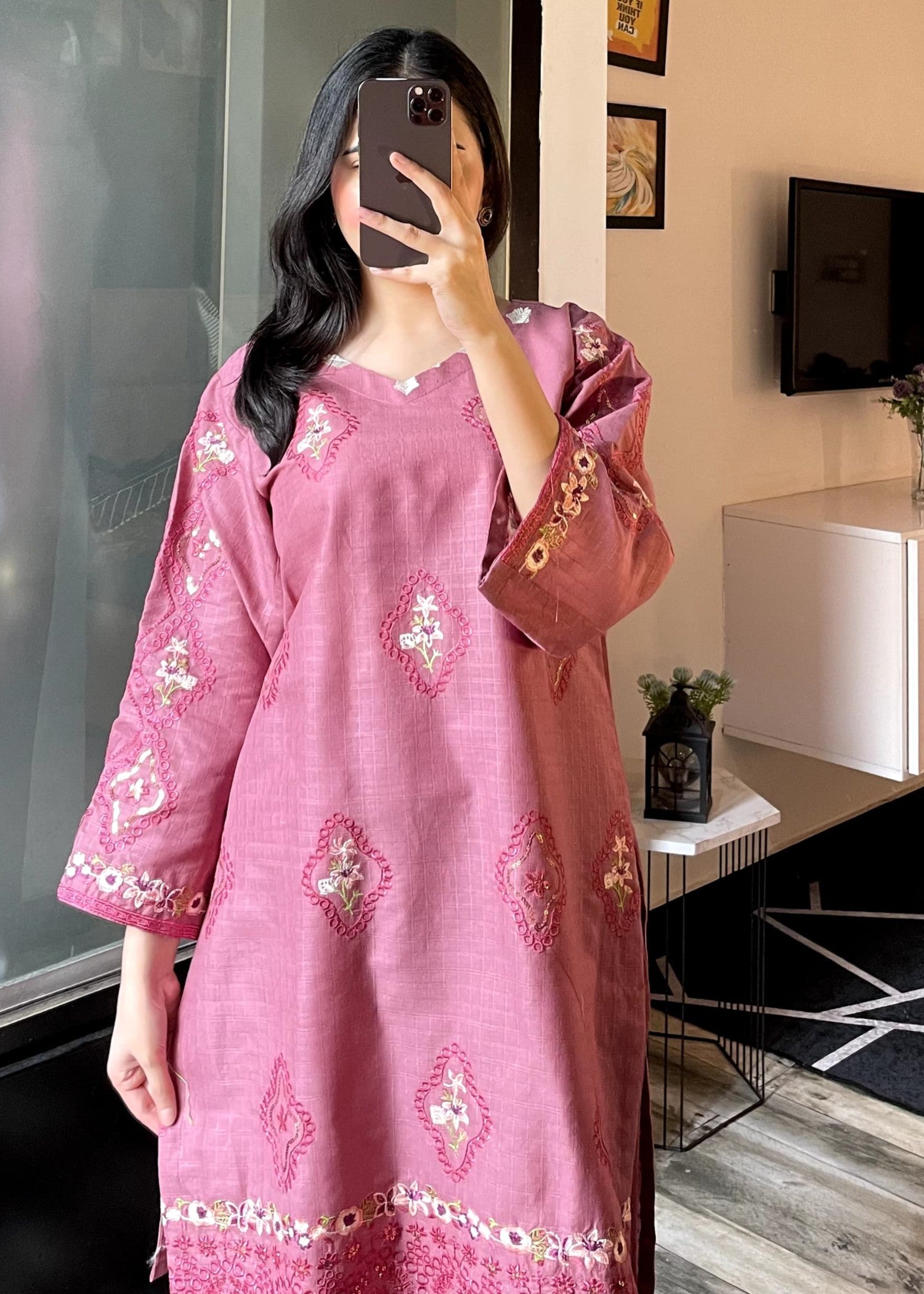 Tehzeeb Libas NOIR BLOOM PINK Women 2pcs