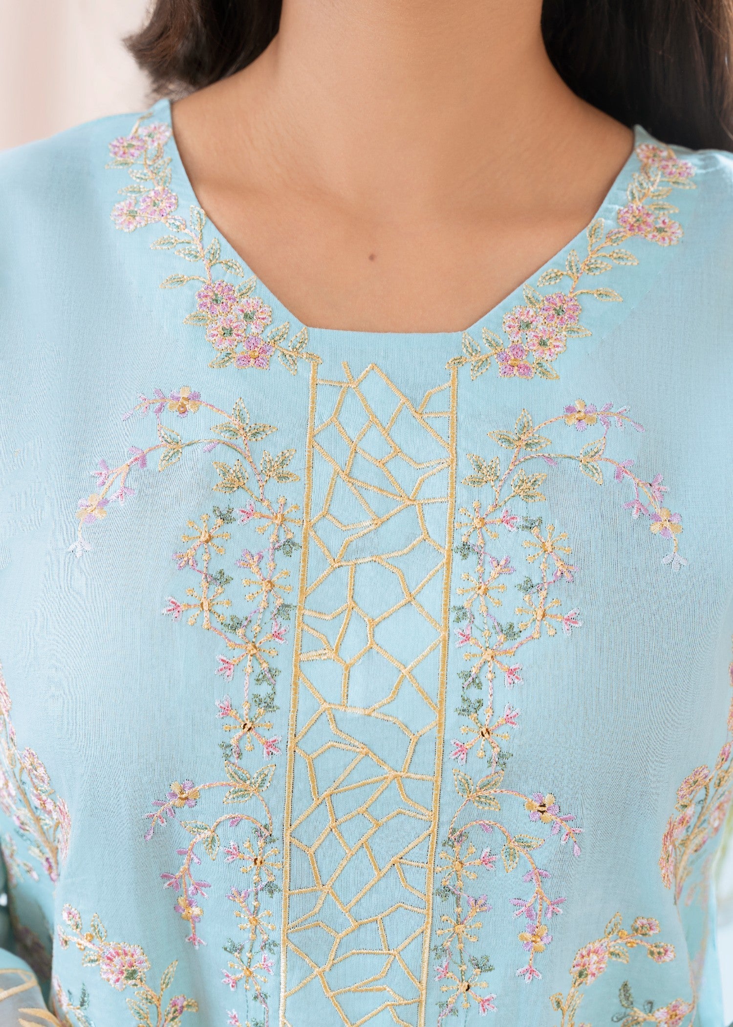 Musani Embroidered Lawn Sky Blue (Pret) Women 2pcs