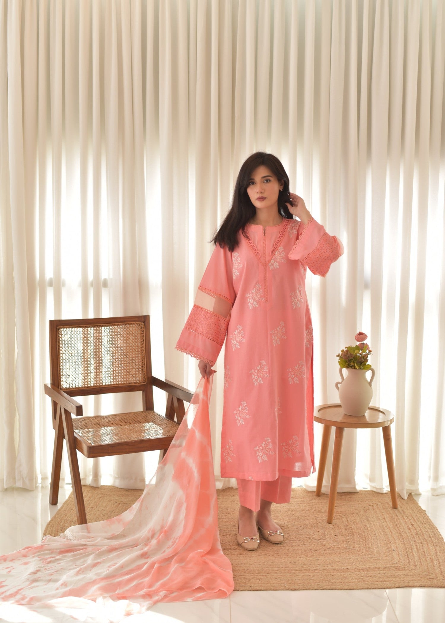 Shehroz Fashion Adaa e Khaas Lawn Embroidery Suit Women 3pcs