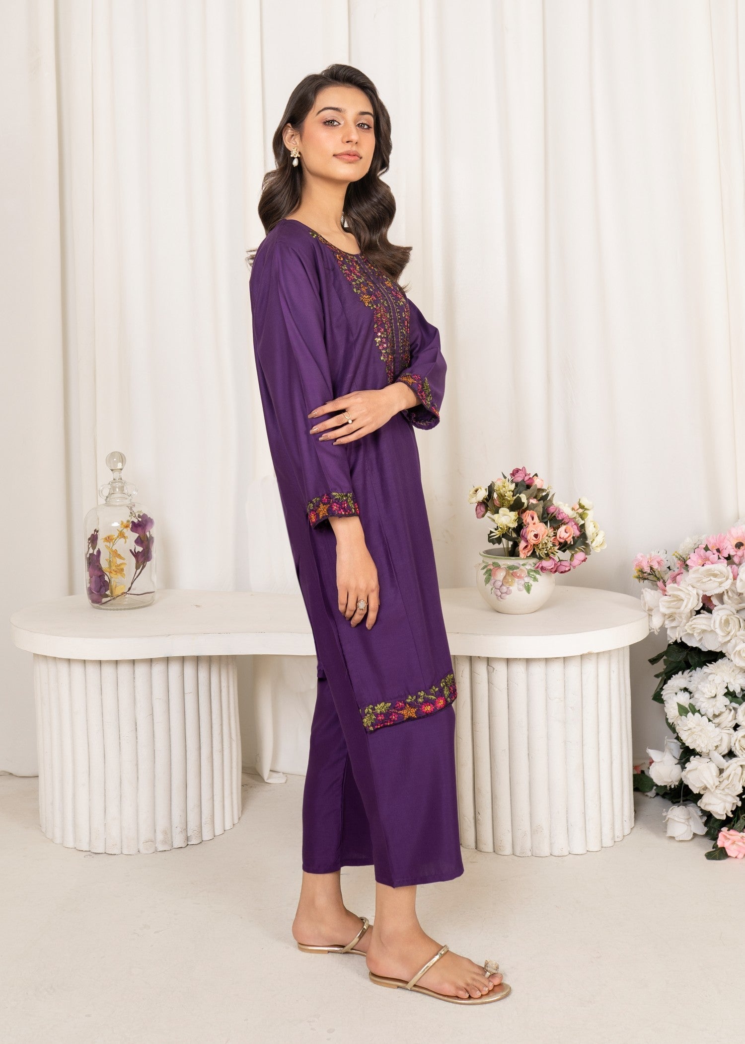Bin Fatteh Fashion POCKET PURPLE Women 2pcs