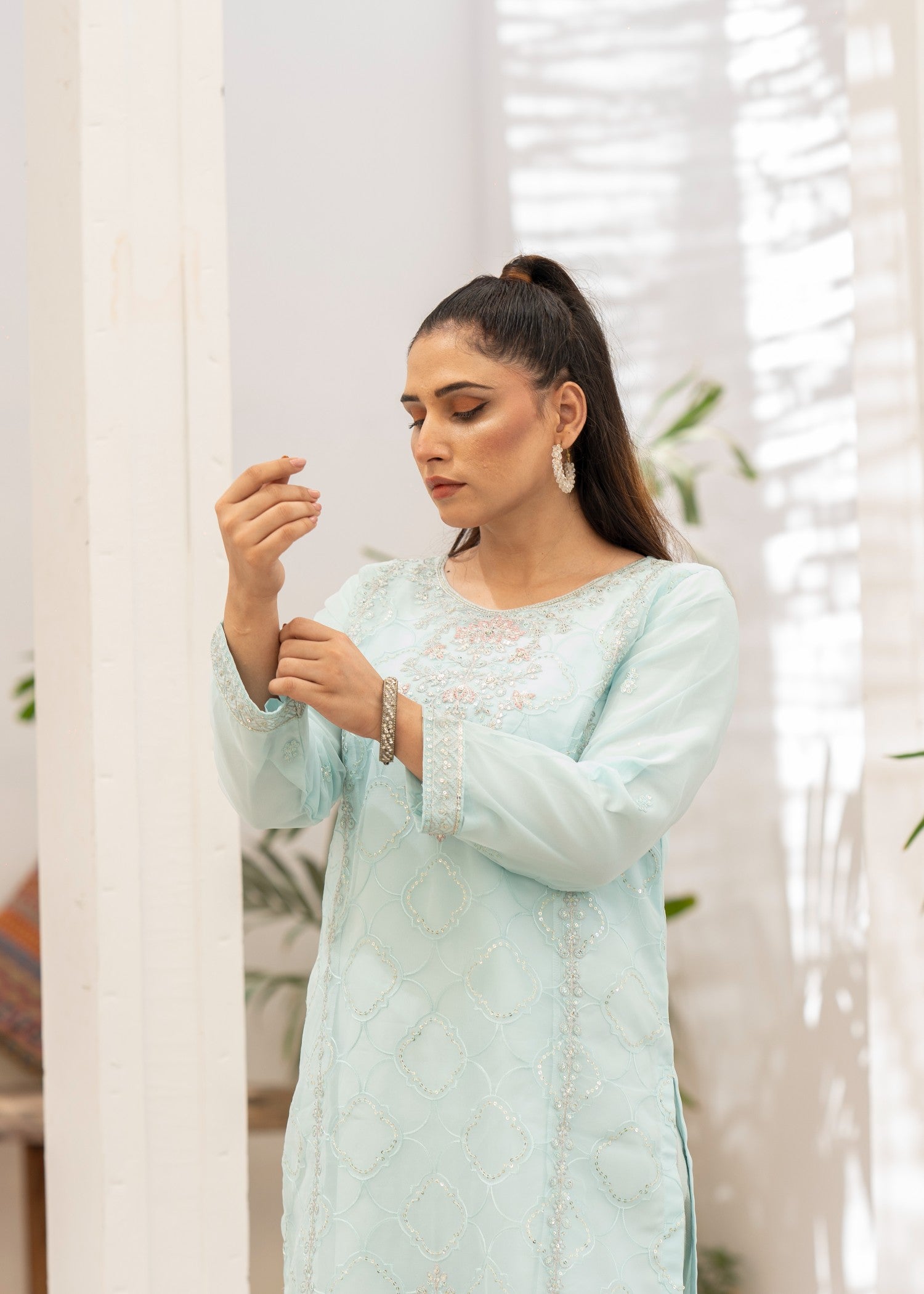 Zohan Ateeq Leena (Ice Blue) Women 3pcs