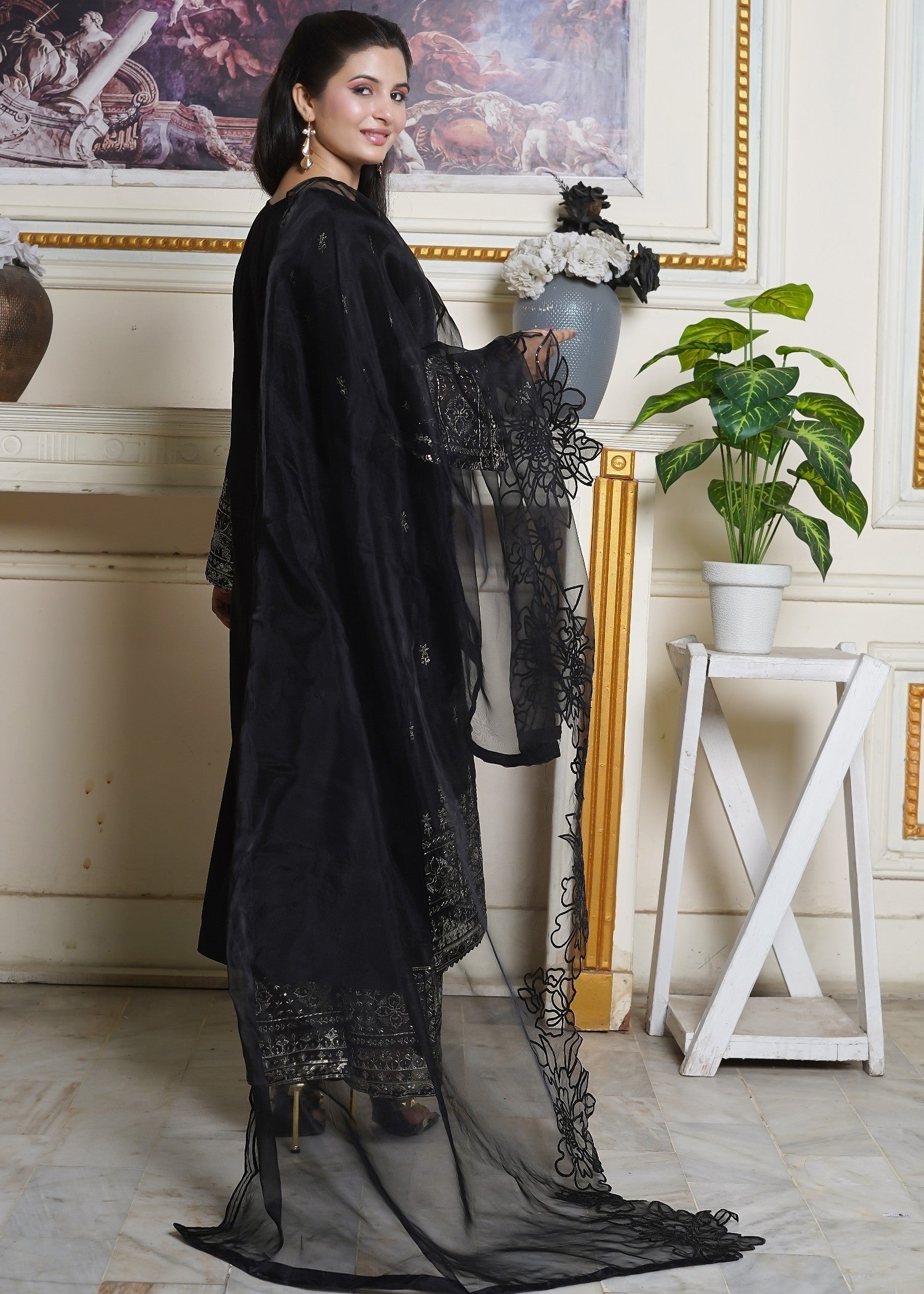 Waniya Awais WAL 63 (B) Lawn Stitched Women 3pcs