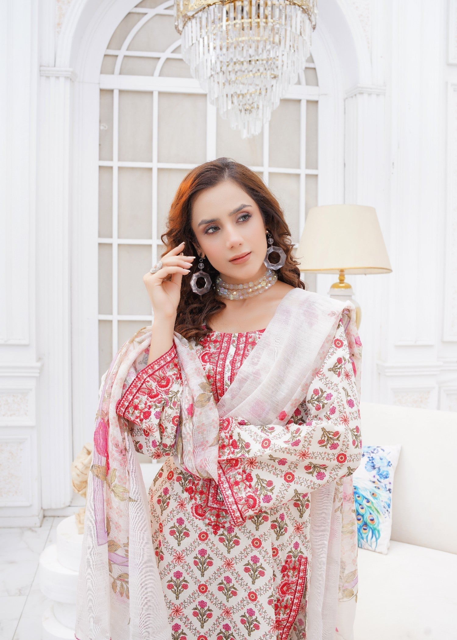 Safdar Embroidery Printed Pure Lawn Embroidered 06 Women 3pcs