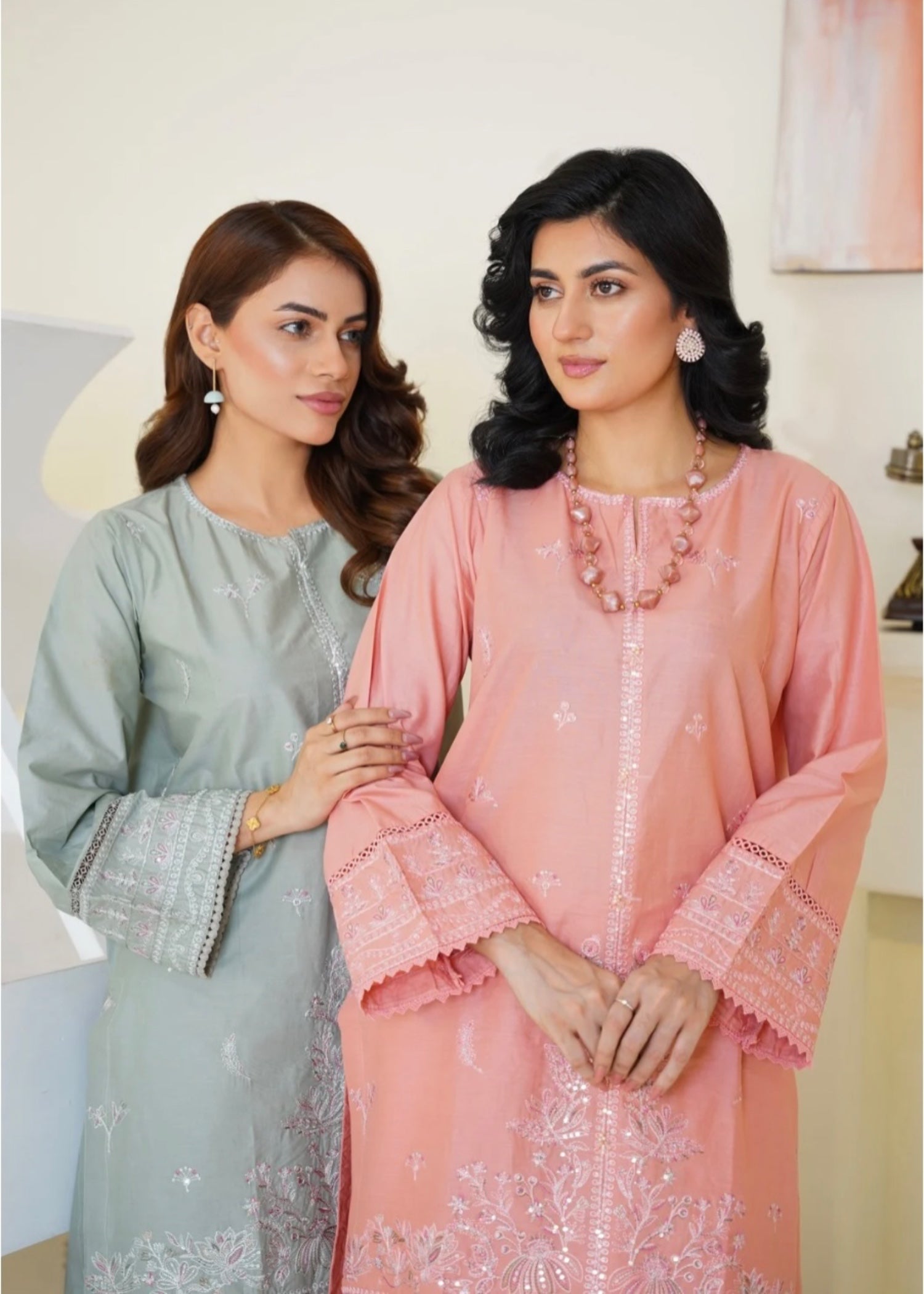 The Turkish Wear Sea Shell Pink Set Women 2pcs