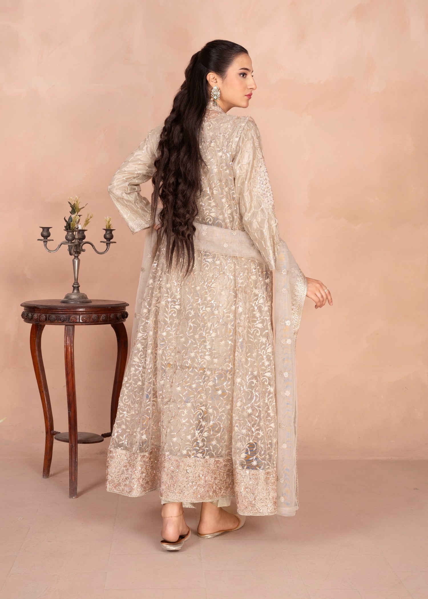 Four Season Boutique MALA GOWN SILVER GREY Women 4pcs