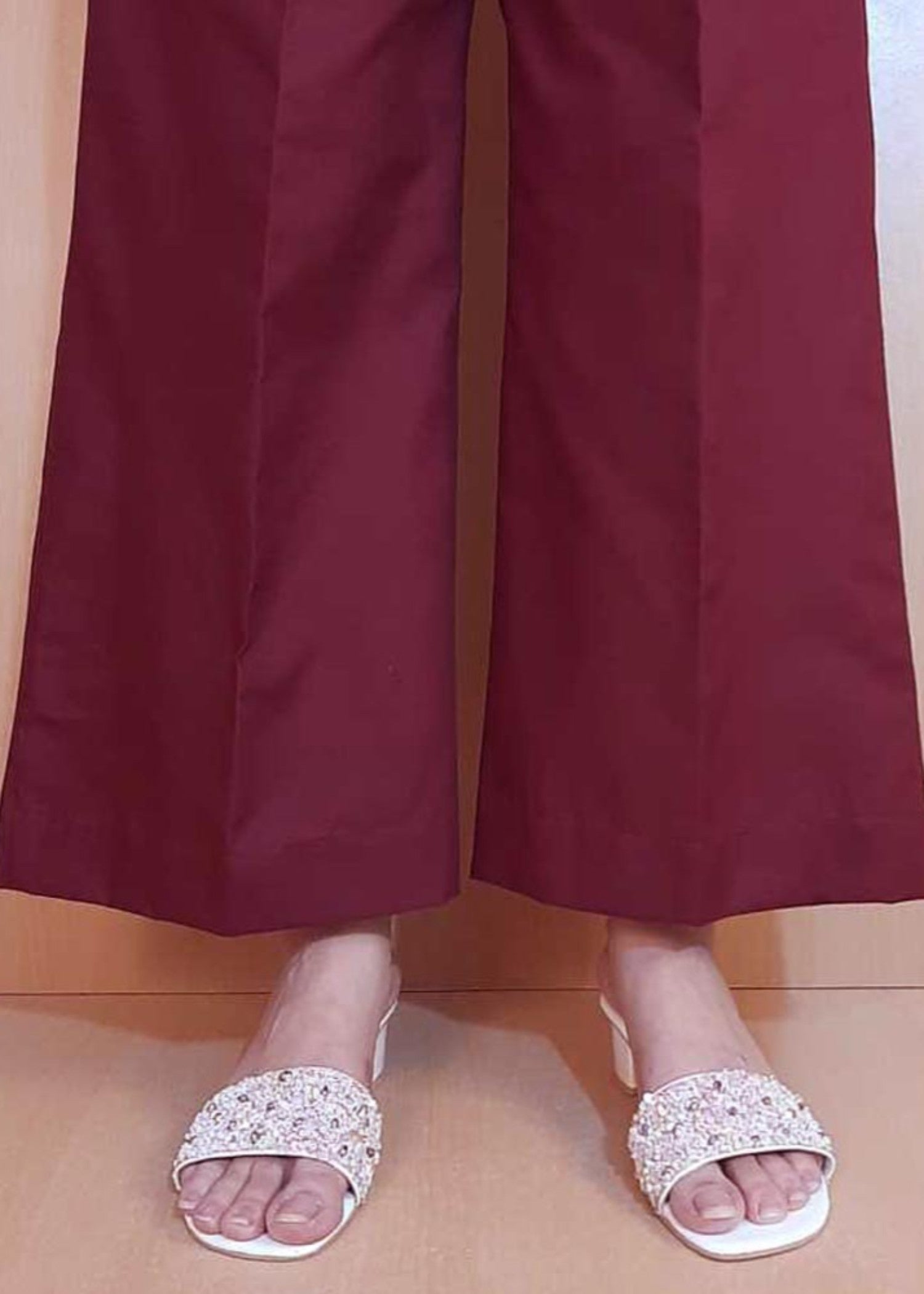 Zardi Maroon Cotton Palazzo ZT209 Women 1pcs