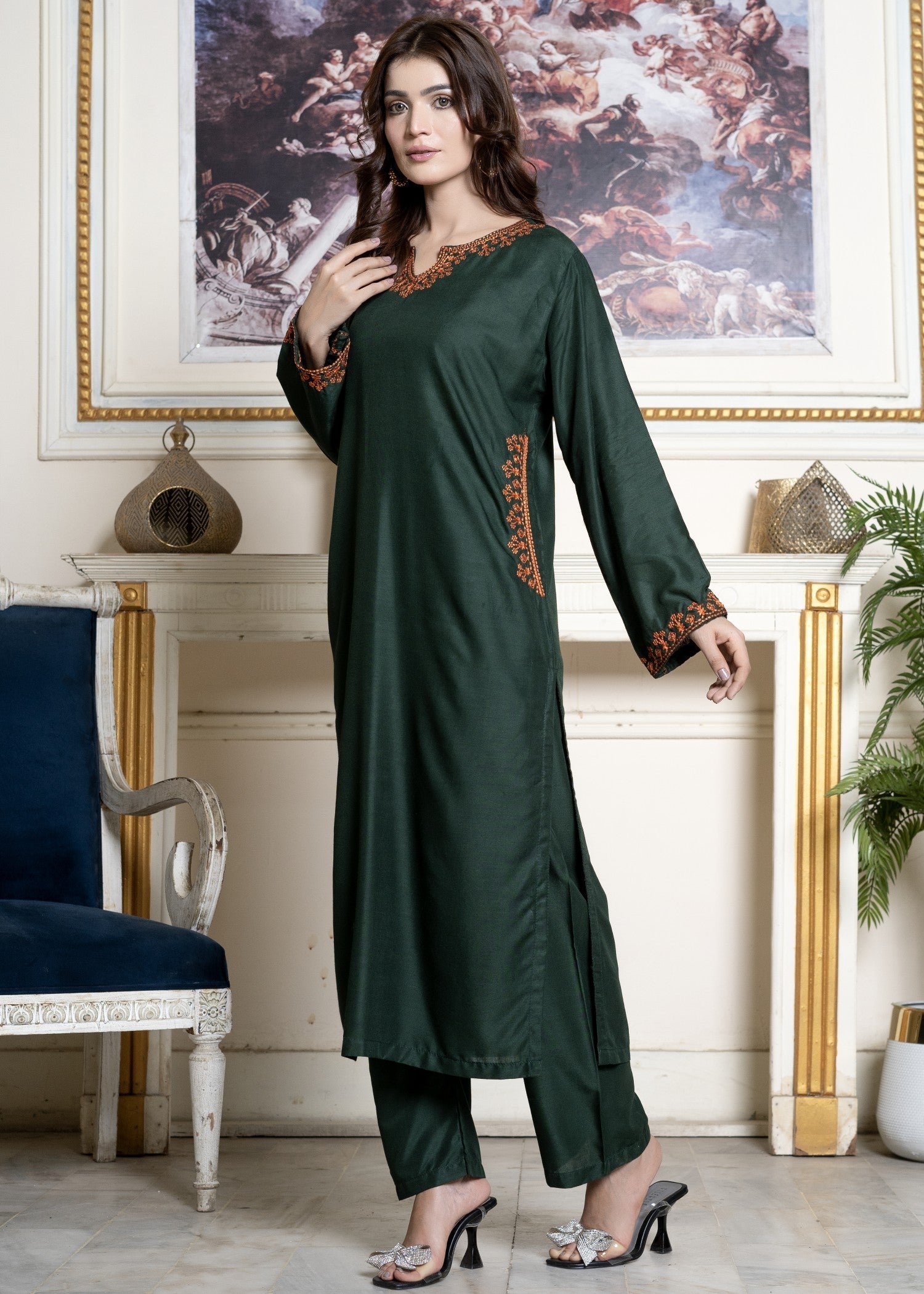 Hamna Kalim MAH GREEN Women 2pcs