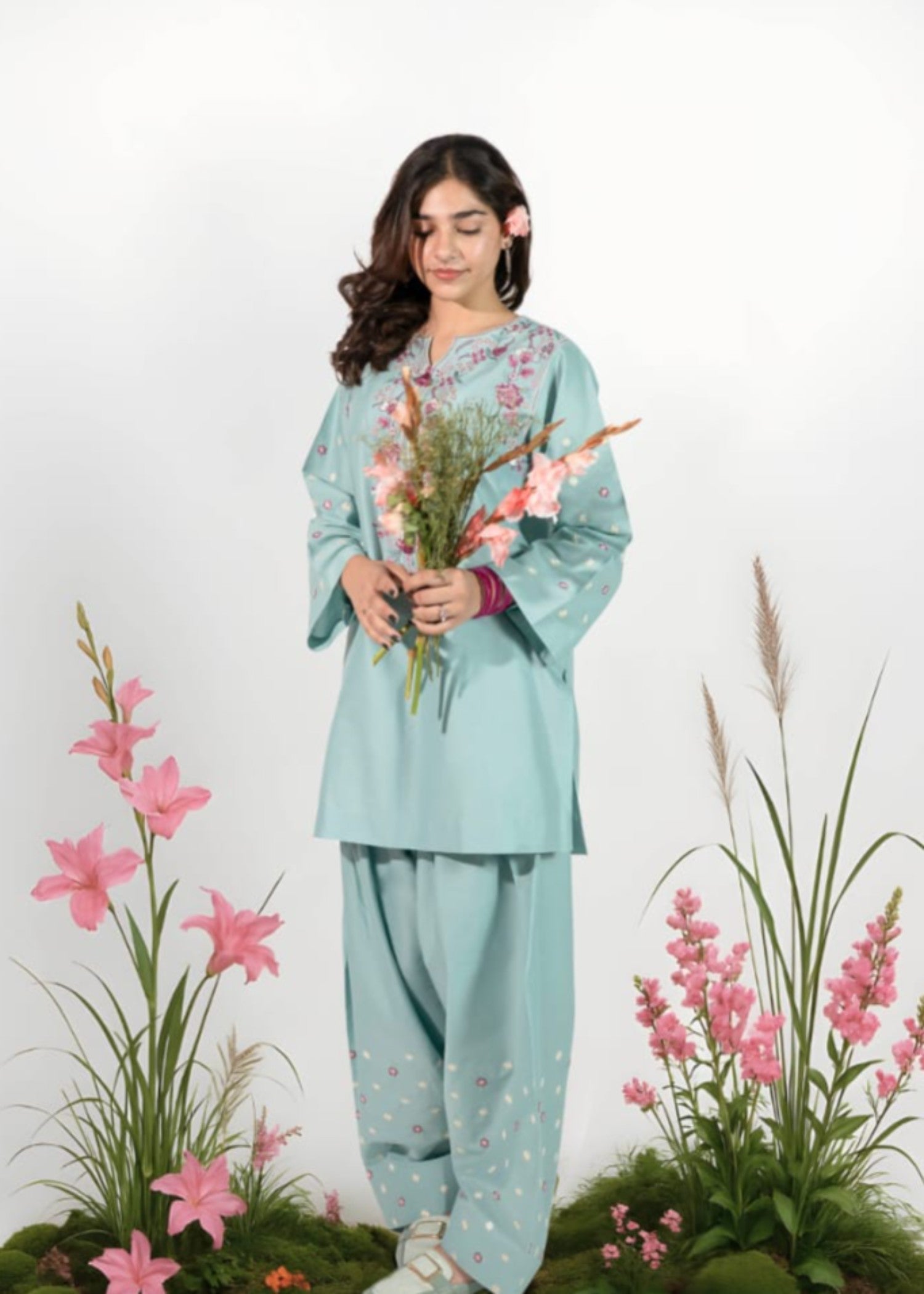 H&U Collection Ferozi Women 2pcs