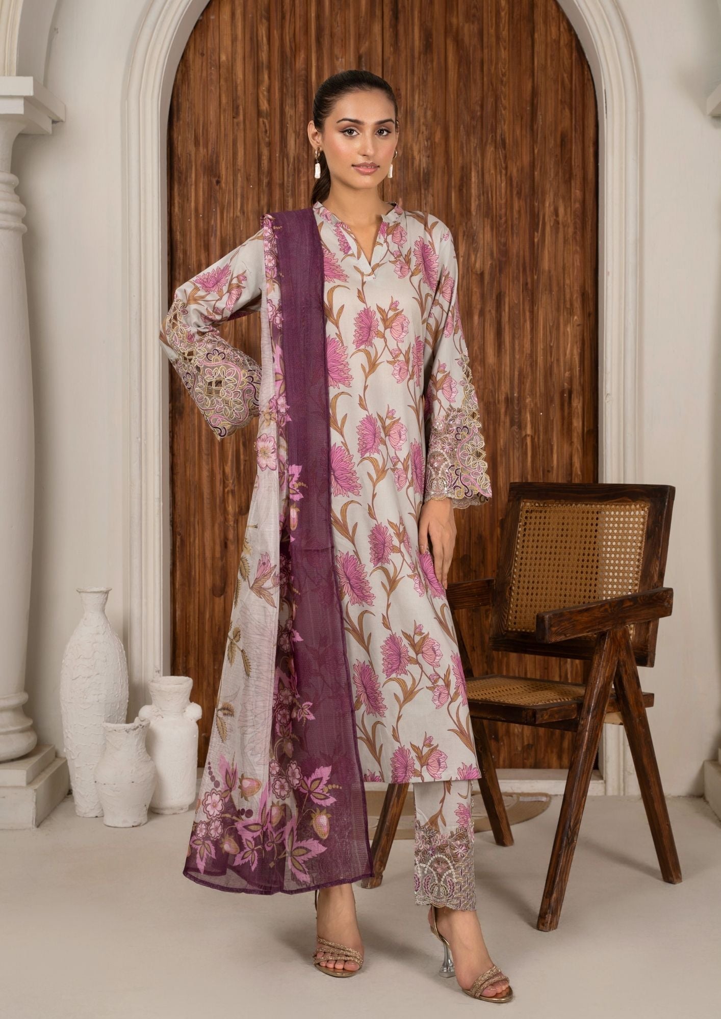 Alfatah Pret Printed Lawn with Embroidery RANAAI S25 0012 Women 3pcs
