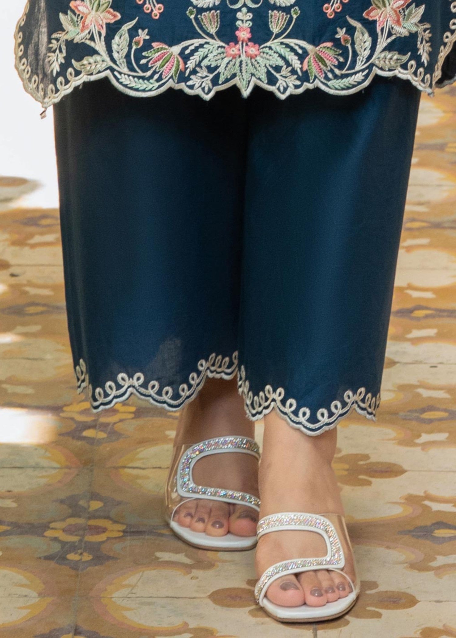 Tng (The Next Generation) Neel Kamal | | Embroidered | Navy Blue Women 2pcs