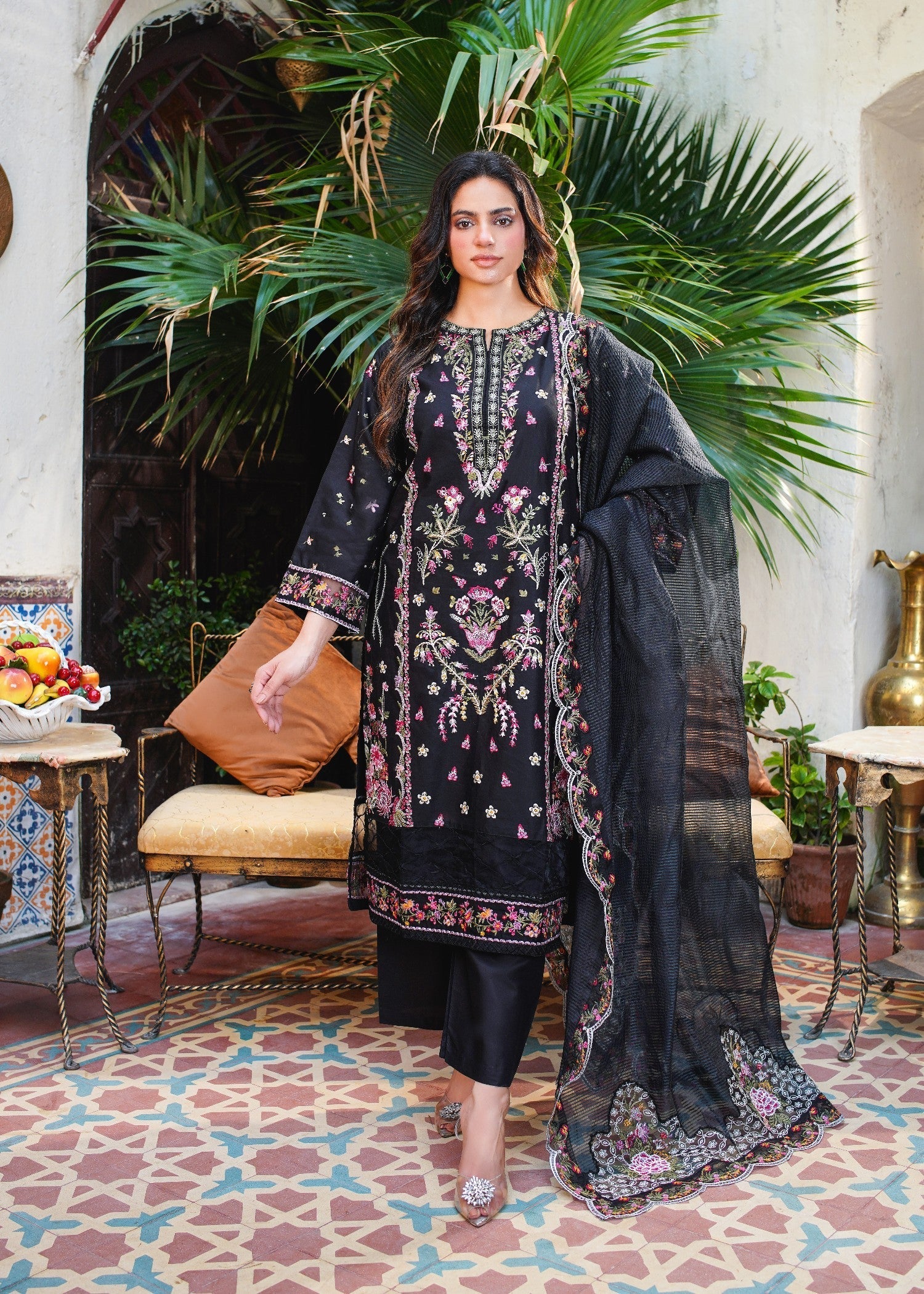 Safdar Embroidery Pure Lawn Embroidered 03 Women 3pcs