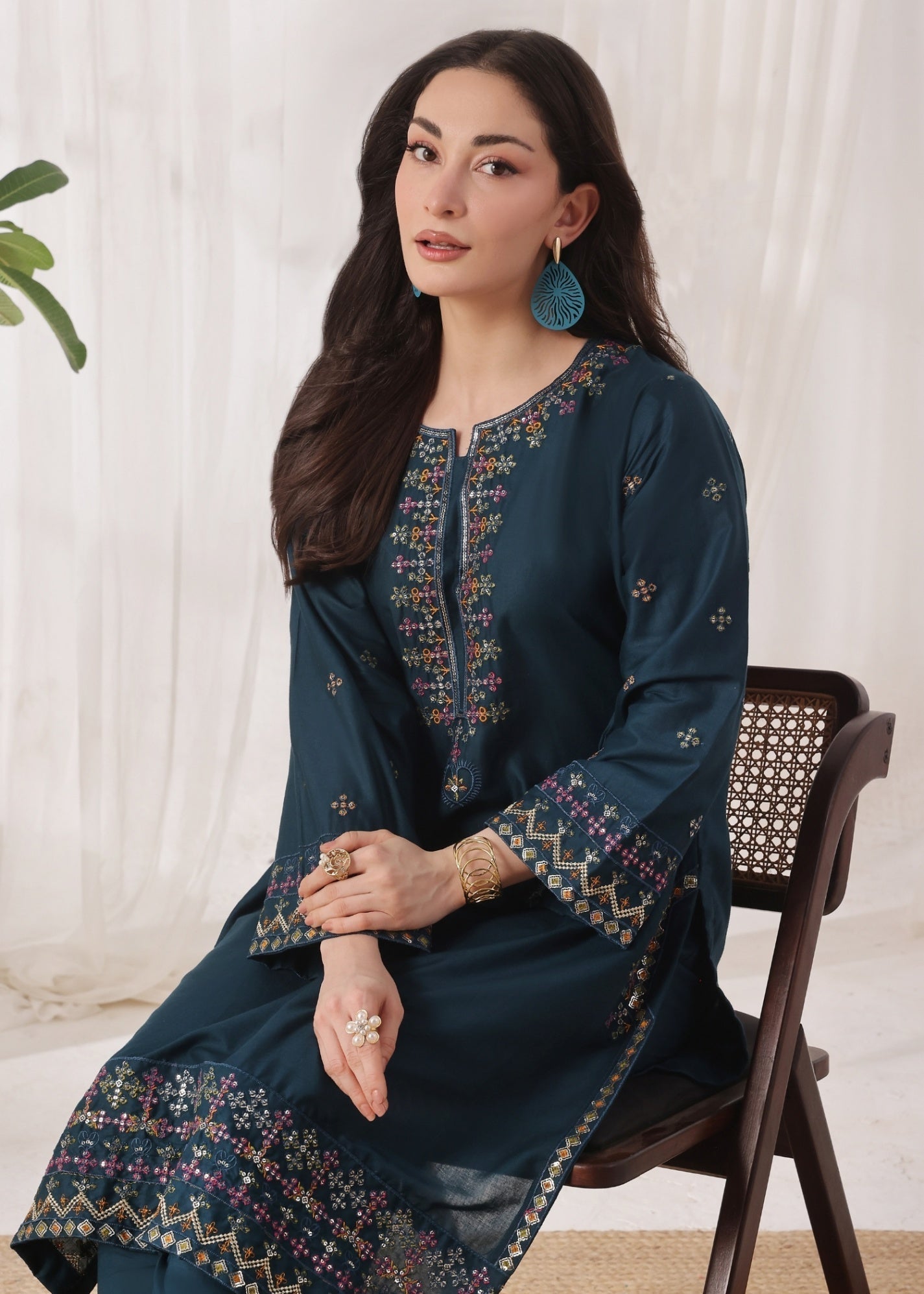 Ayra Pret Mehar Dark Forest Green Women 2pcs