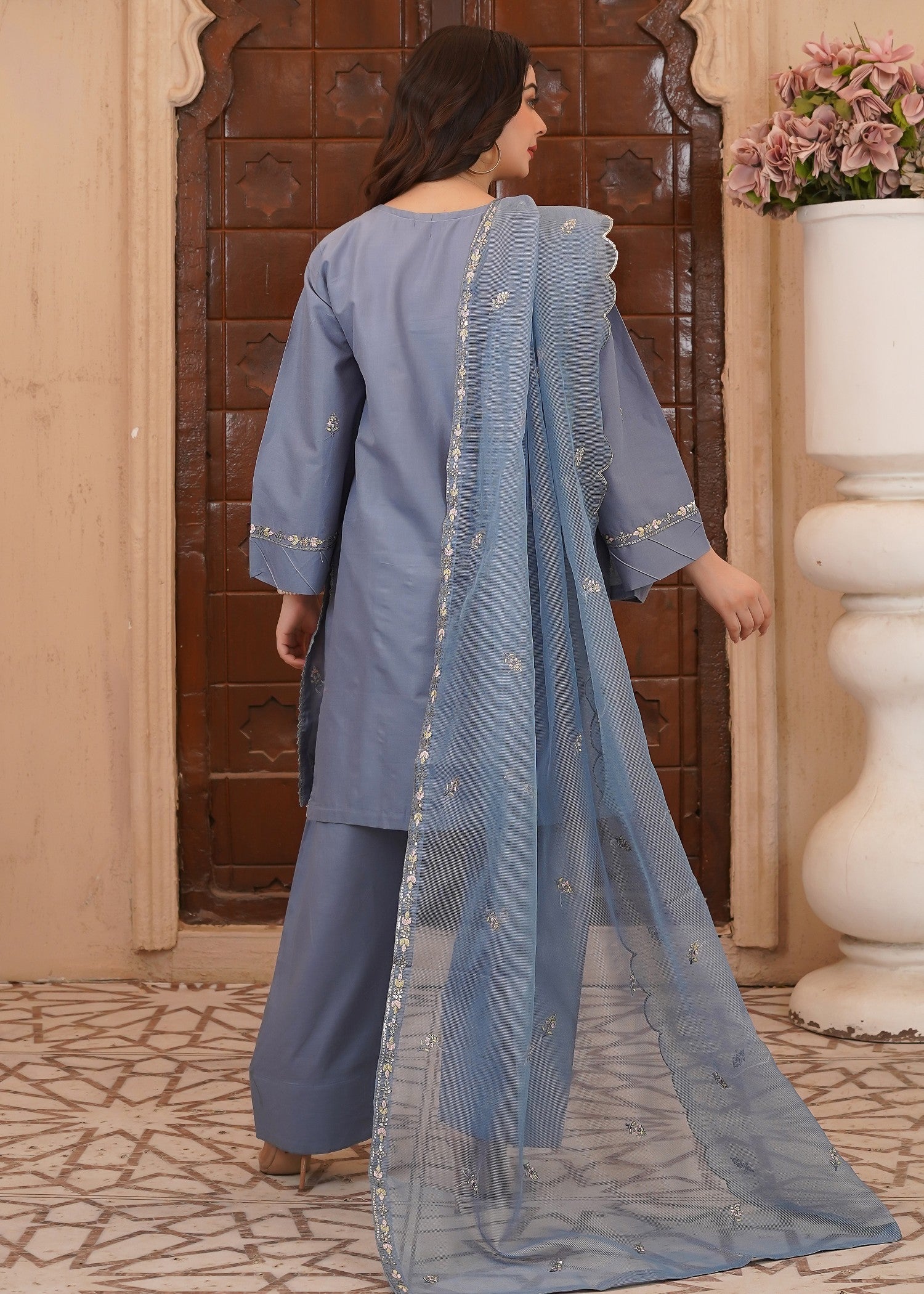 Waniya Awais WAF D15 (Farshi Shalwar) Women 3pcs