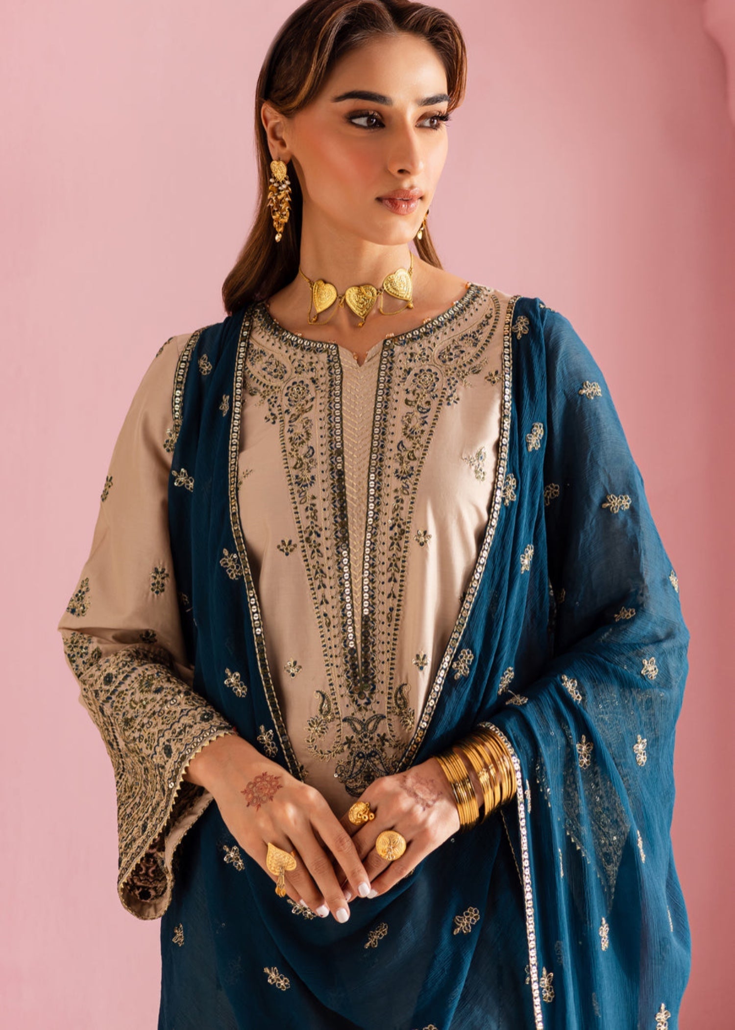 The Turkish Wear Olivia Beige Set Women 3pcs