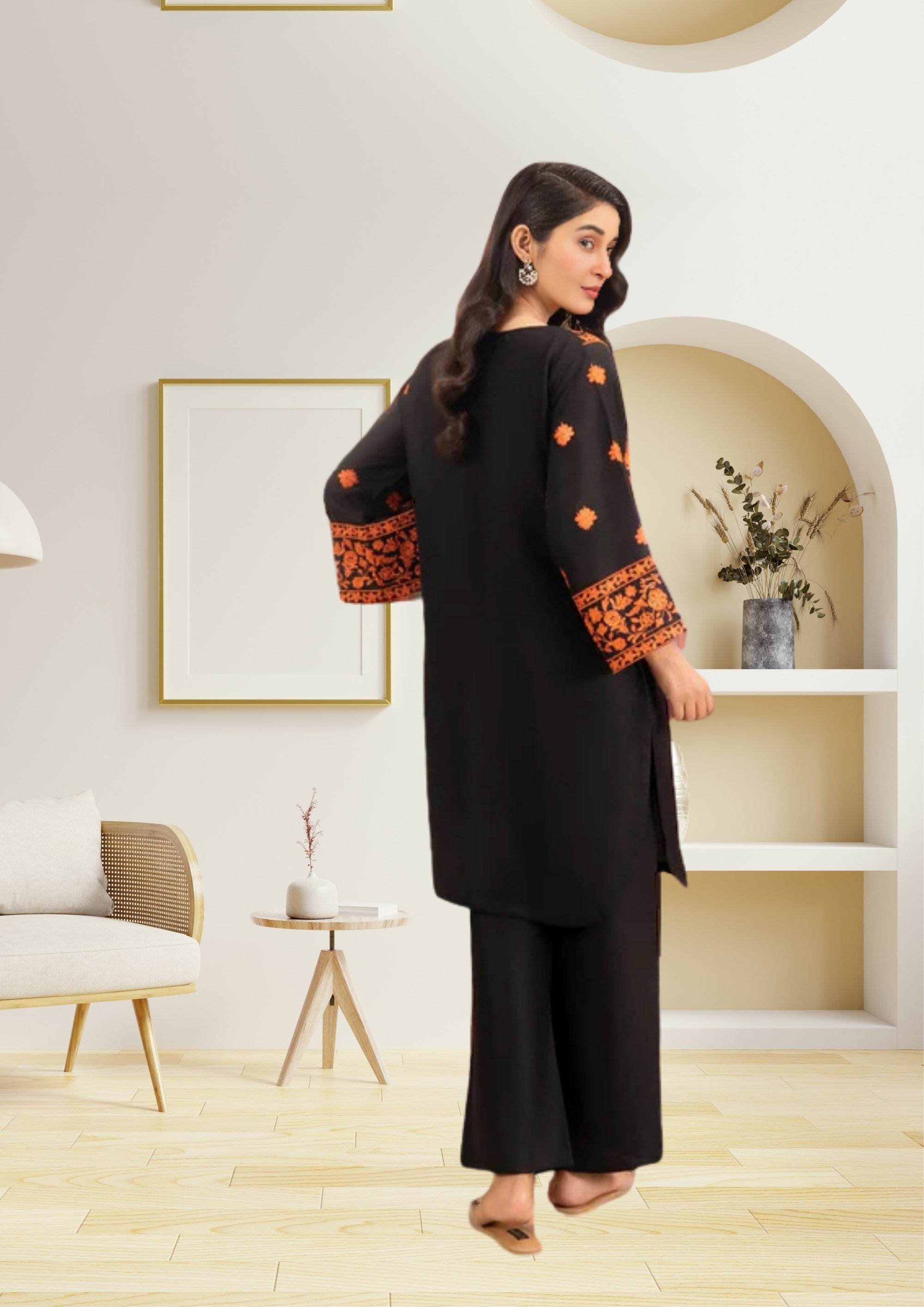 Hamna Kalim SHAISTA ORANGE Women 2pcs